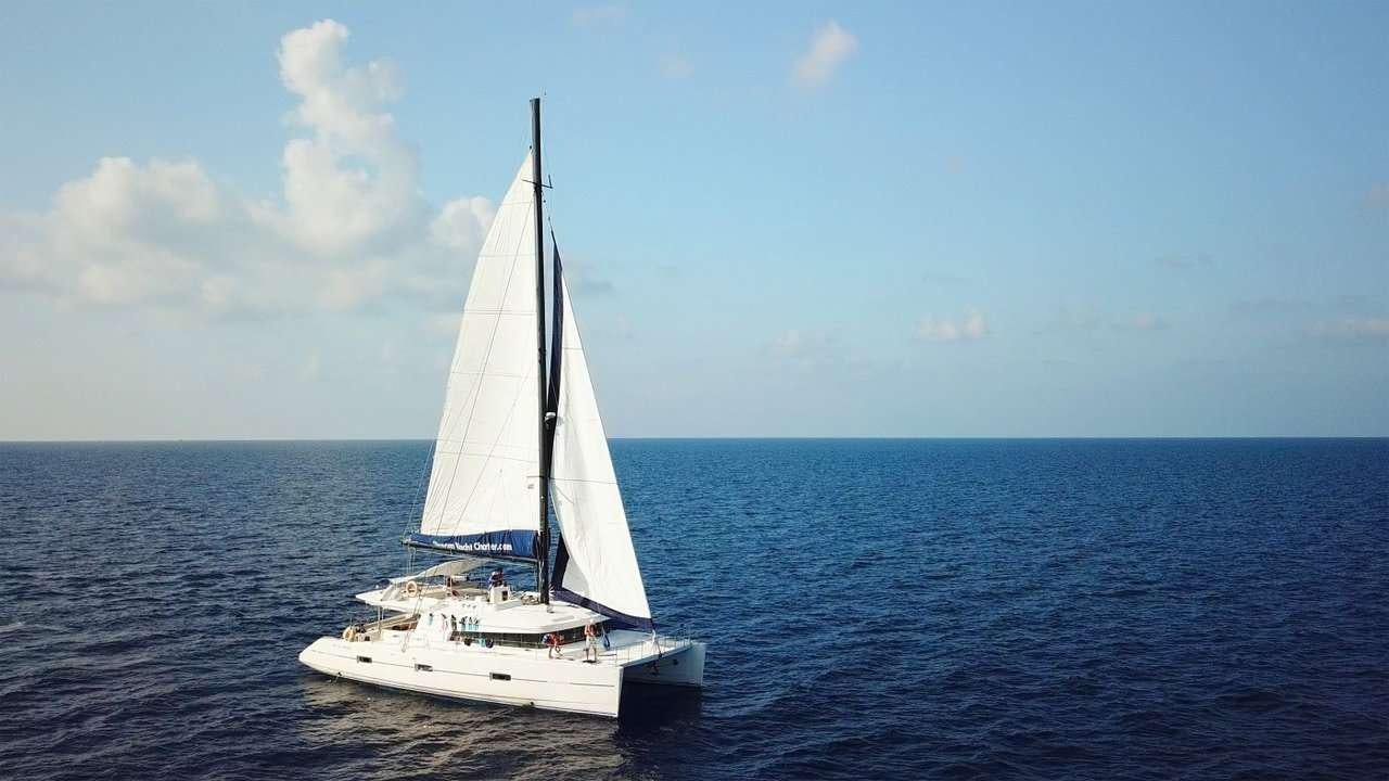 a sailboat in the water aboard DREAM CORSICA Yacht for Charter