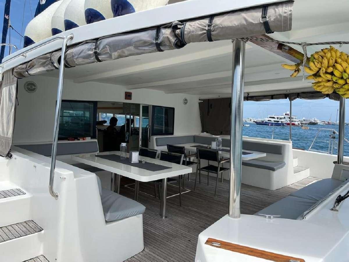 a boat on the water aboard DREAM CORSICA Yacht for Charter