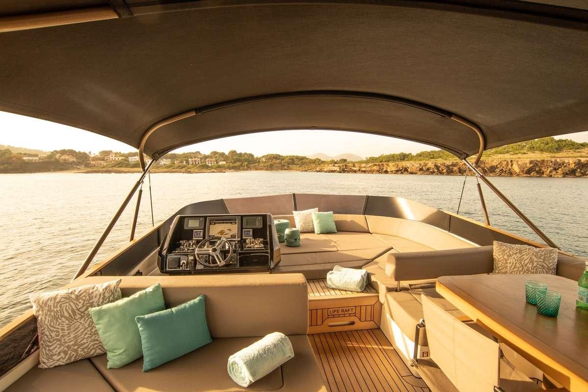 a boat on the water aboard AMMONITE Yacht for Charter