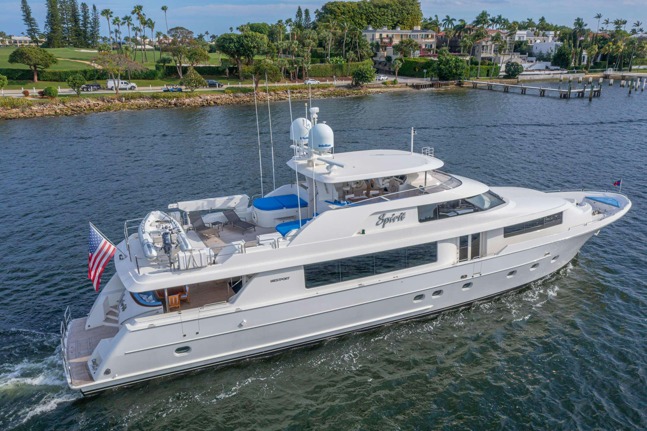 a white yacht on the water aboard SPIRIT DU BRAZIL VIII Yacht for Charter