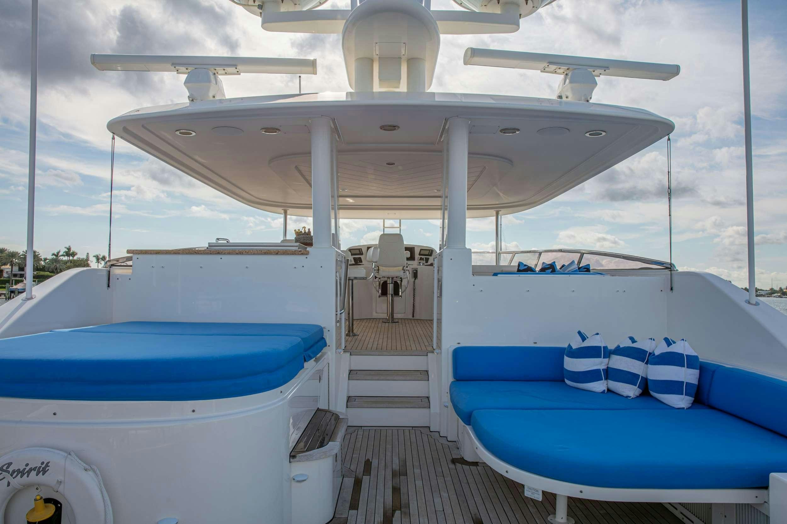 a boat on the water aboard SPIRIT Yacht for Charter