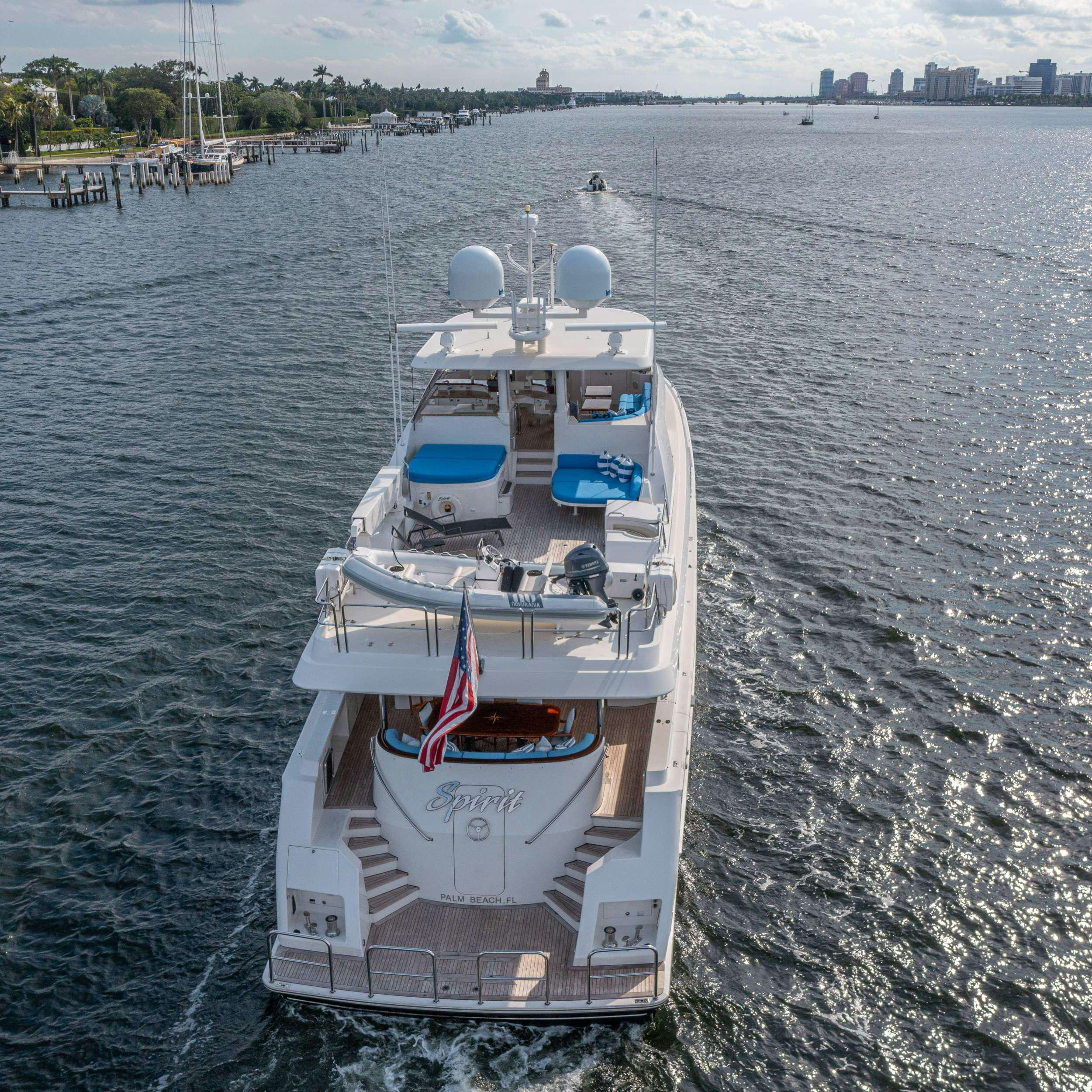 a boat on the water aboard SPIRIT Yacht for Charter