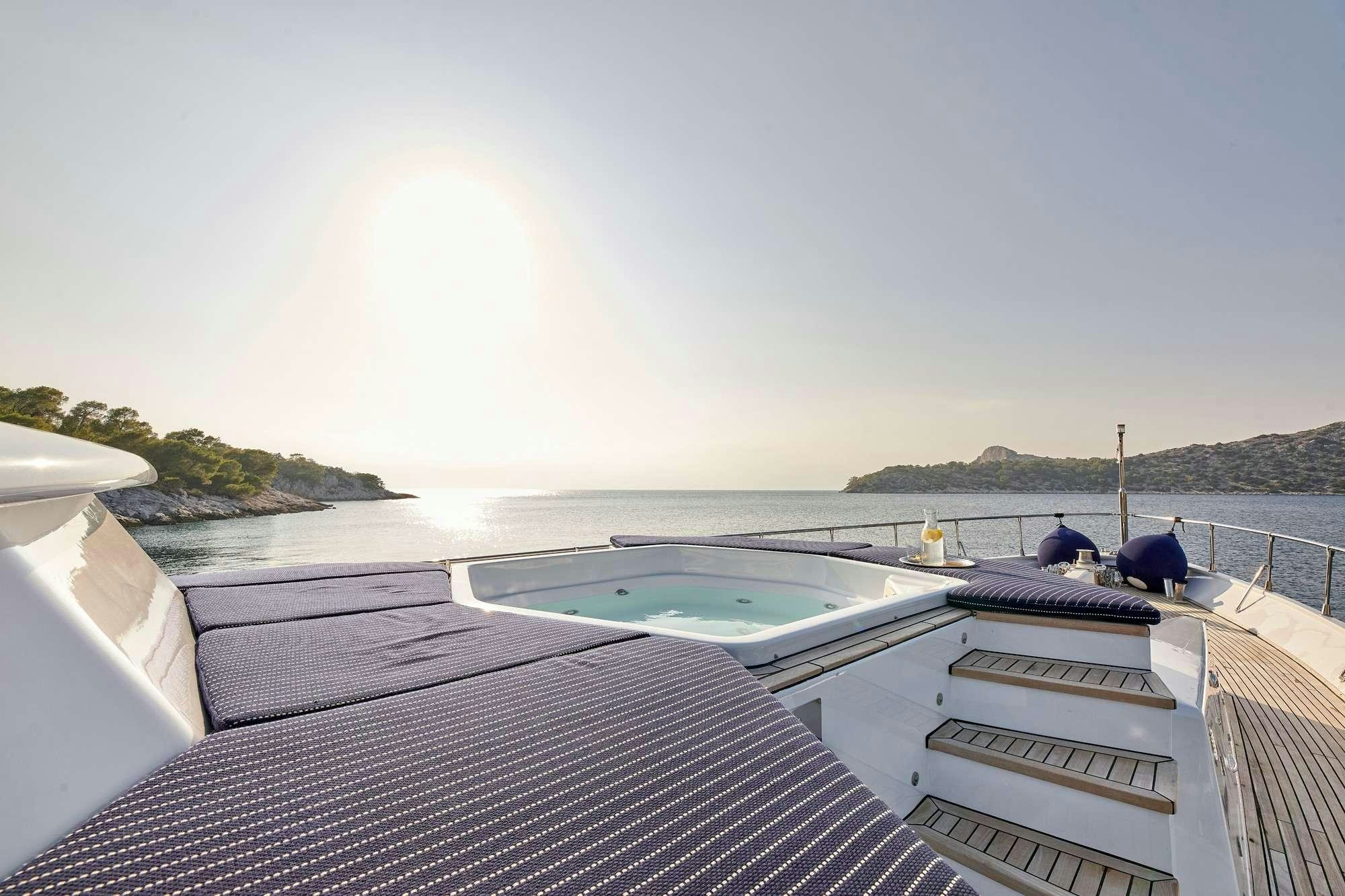 a boat on the water aboard ALAYA Yacht for Charter