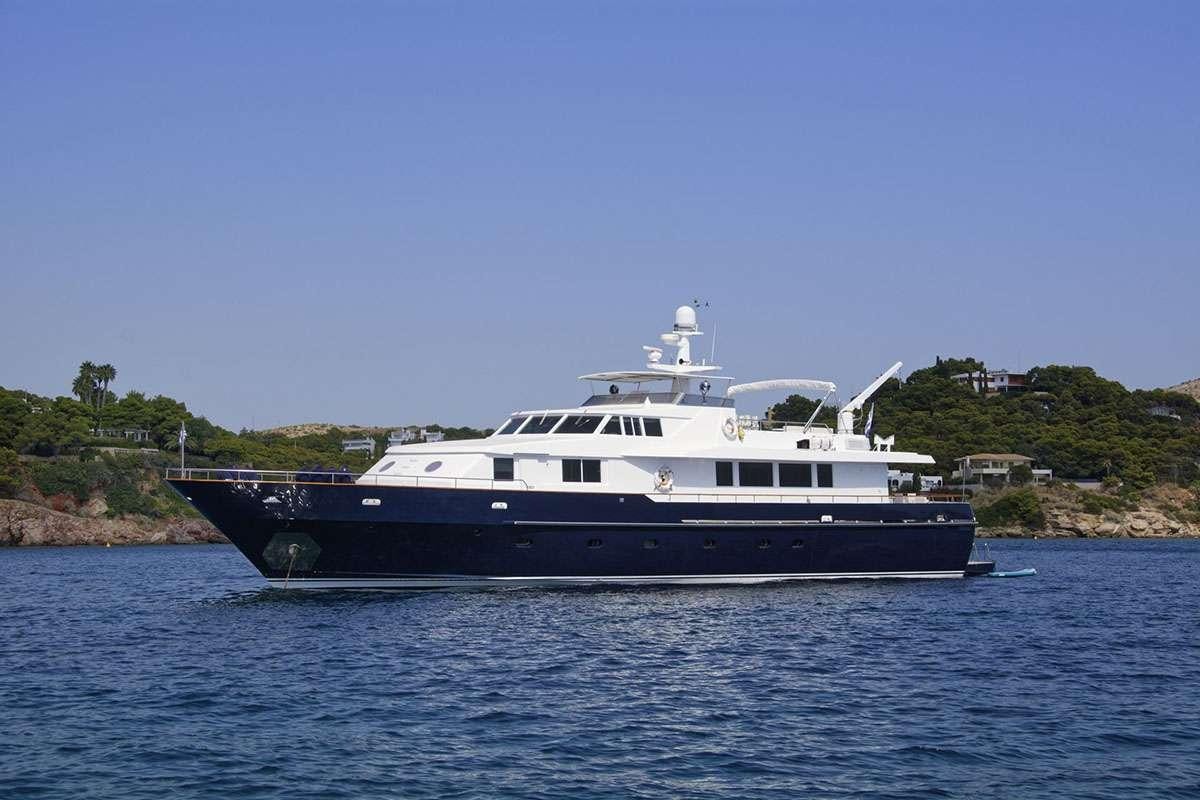 a boat on the water aboard KARMA Yacht for Charter