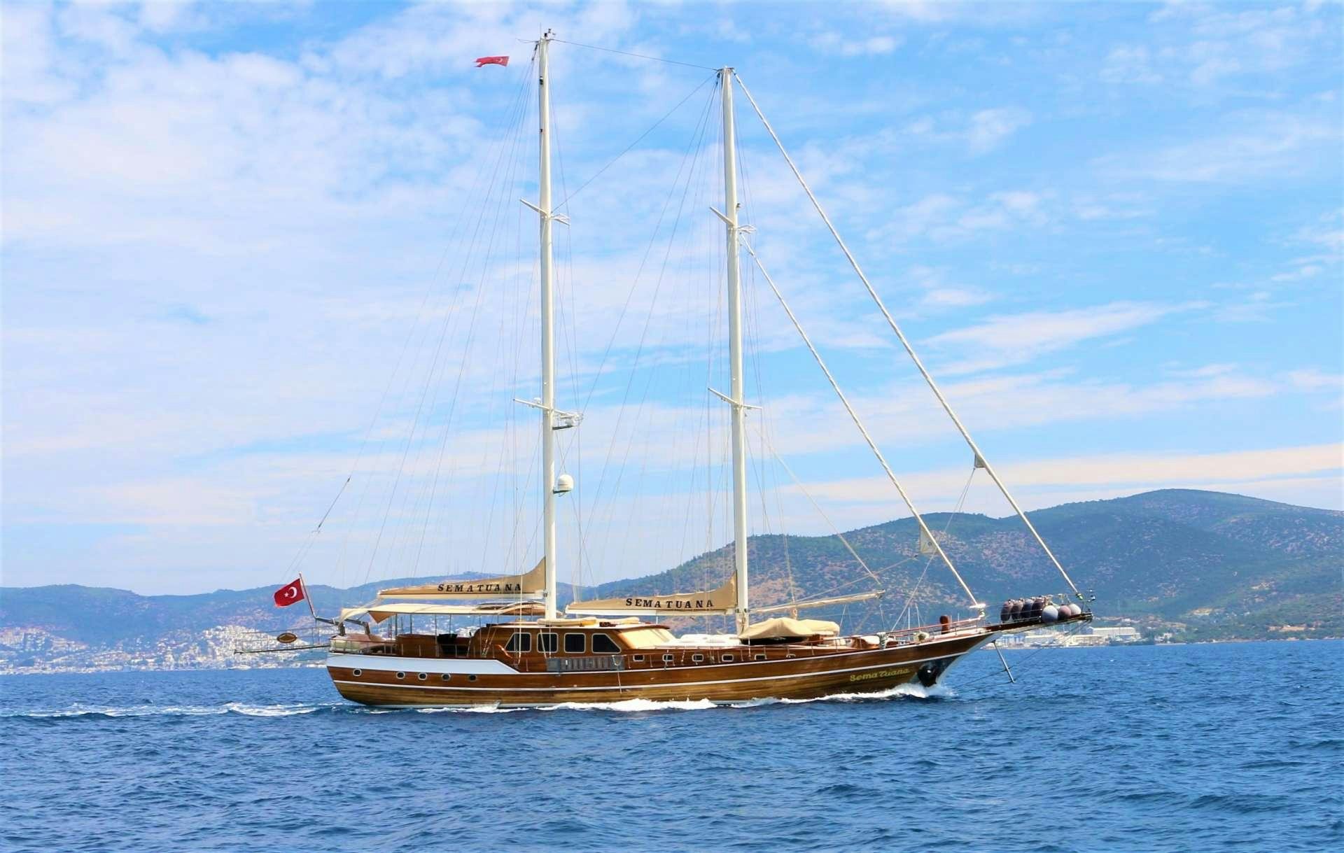 a boat in the water aboard SEMA TUANA Yacht for Charter