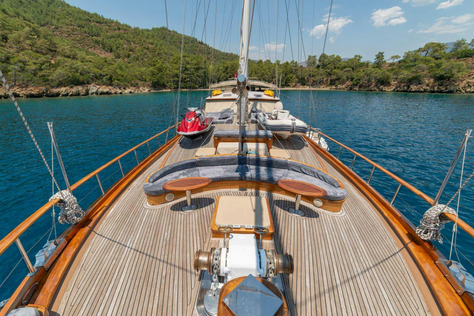 a boat on the water aboard SEMA TUANA Yacht for Charter