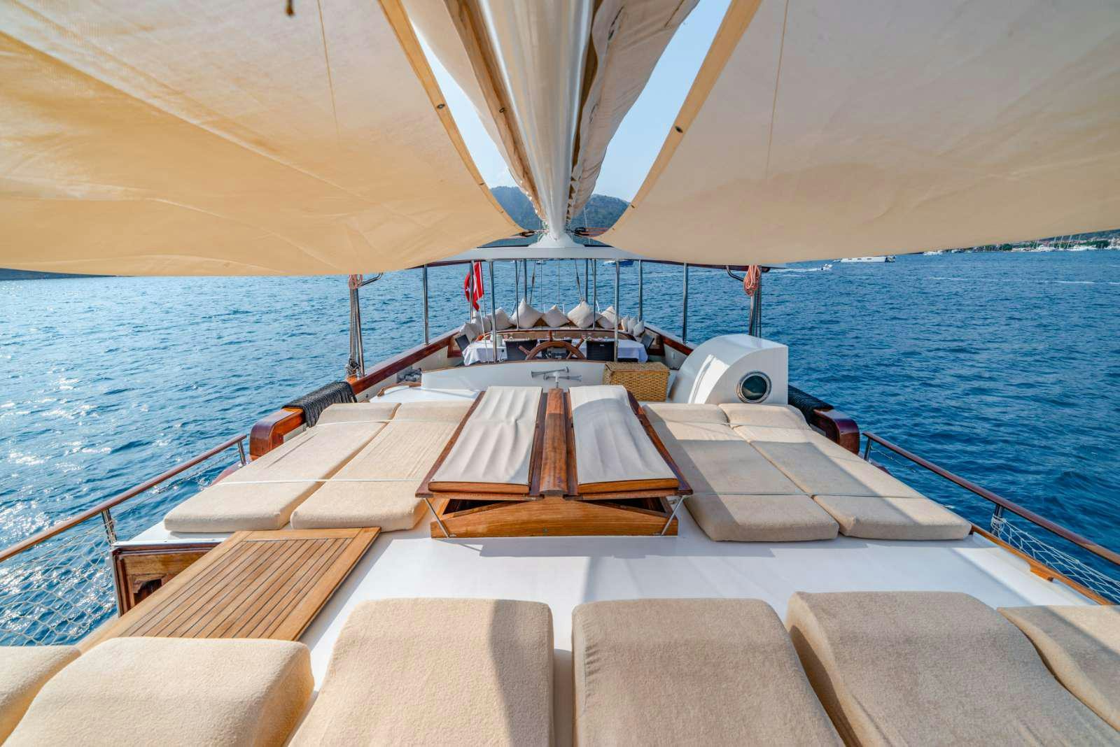 a boat on the water aboard AMAZON SOLO Yacht for Charter