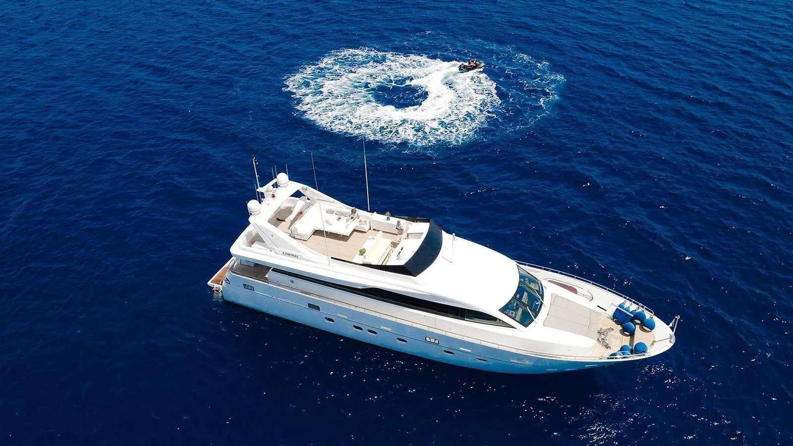 a boat in the water aboard MILGAUSS Yacht for Charter