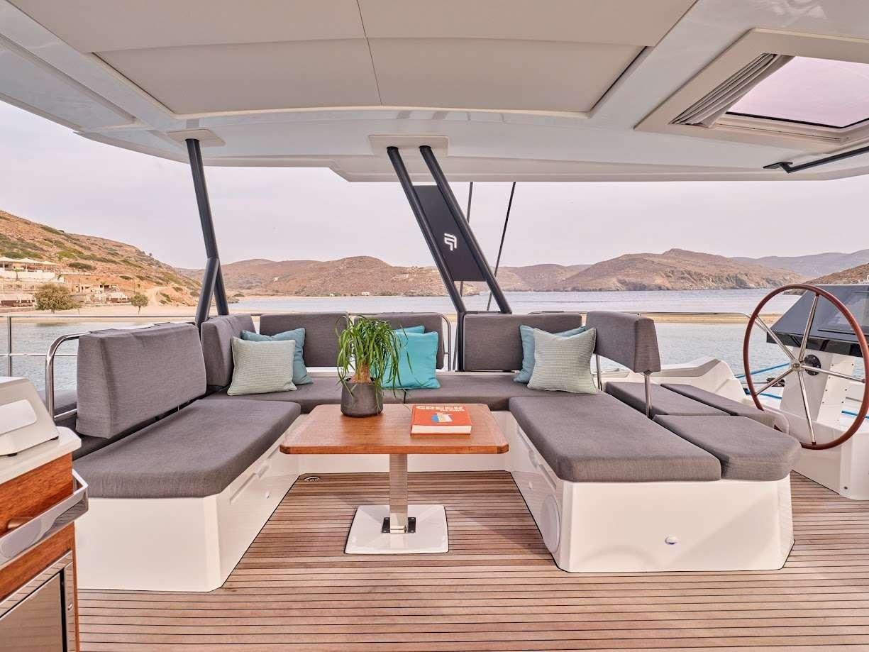 a boat on the water aboard DOLLY Yacht for Charter