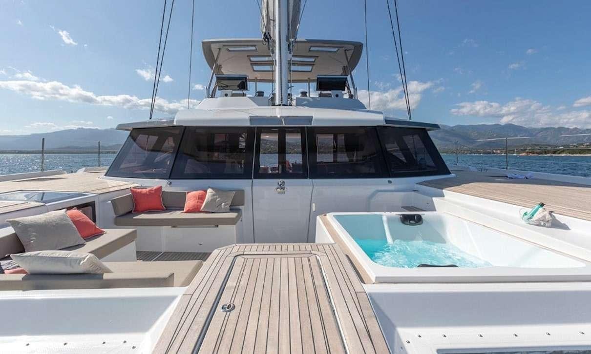 a boat on the water aboard INDULGENCE Yacht for Charter