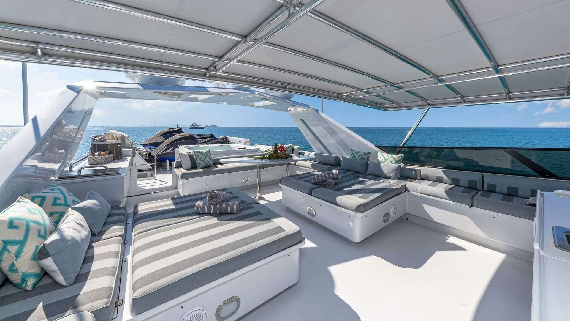 a cockpit of an airplane aboard WHITE PEARL Yacht for Charter