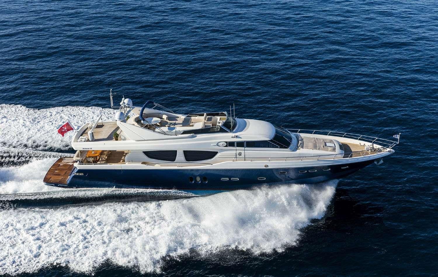 a boat on the water aboard MYTHOS Yacht for Charter