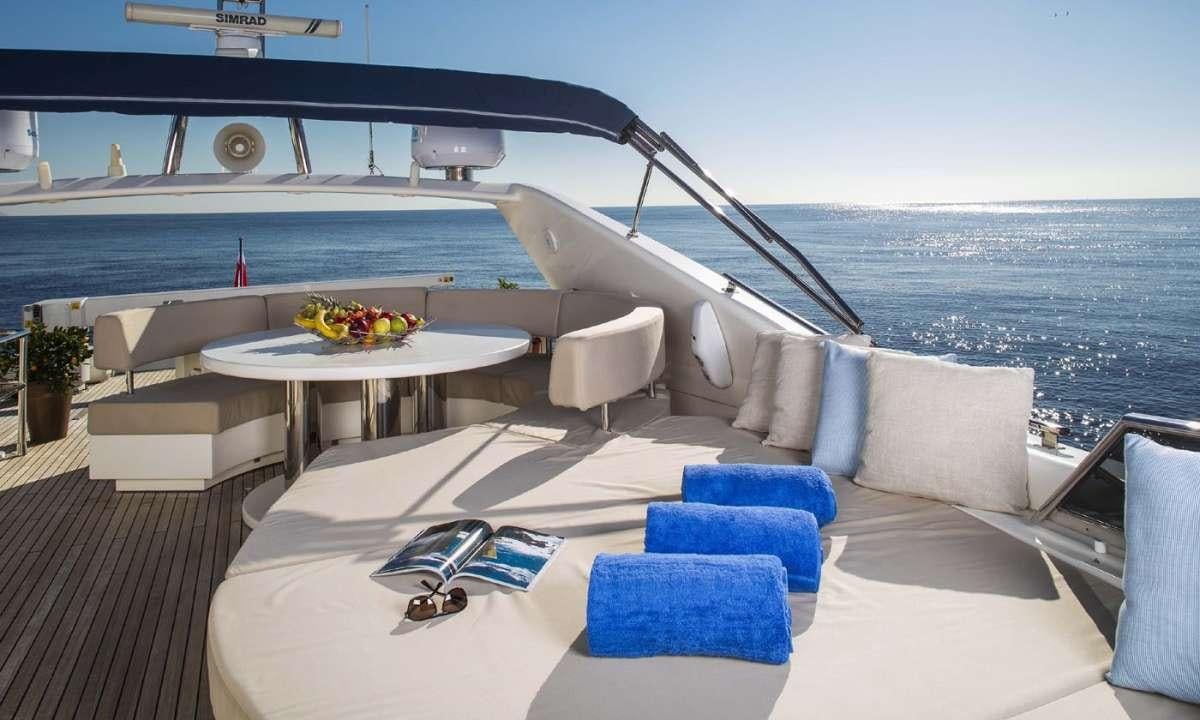 a boat on the water aboard MYTHOS Yacht for Charter
