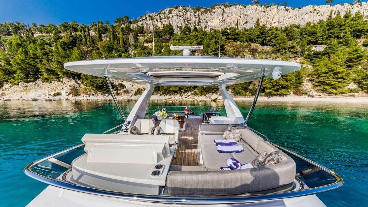 a boat on the water aboard KARAT II Yacht for Charter