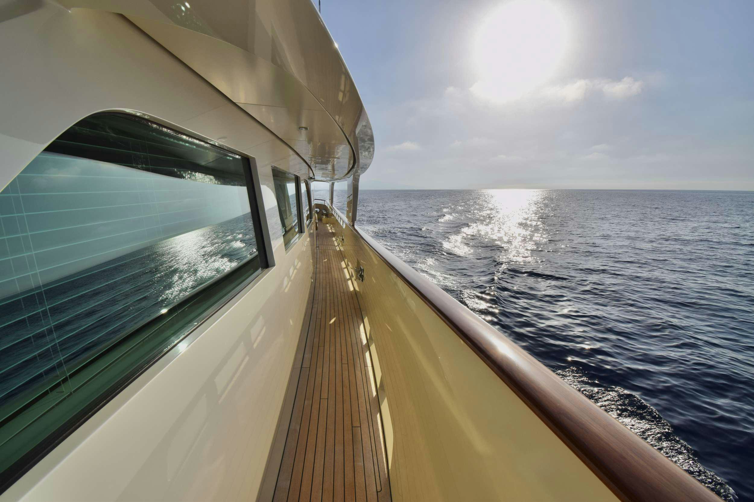 a boat on the water aboard ORIZZONTE Yacht for Charter
