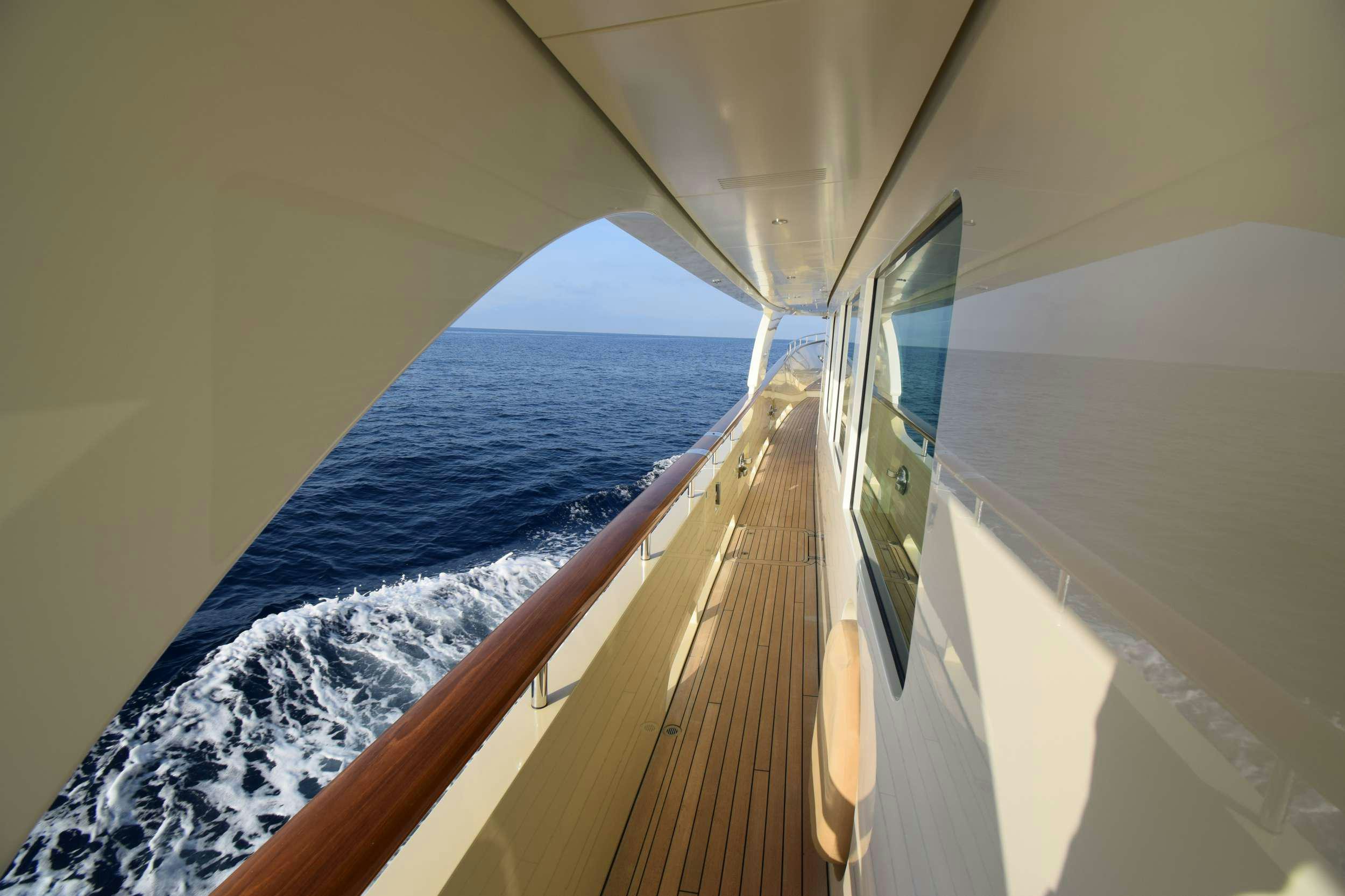 a boat on the water aboard ORIZZONTE Yacht for Charter