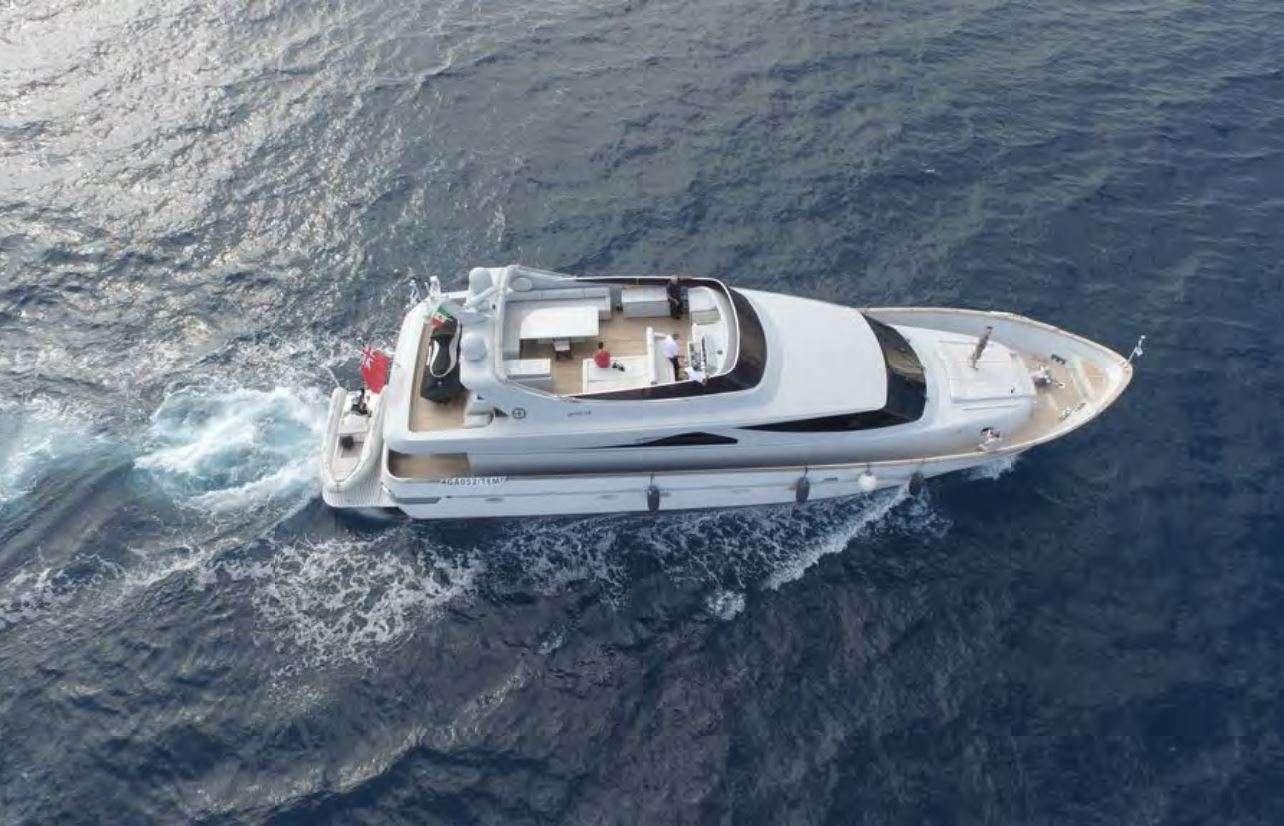 a boat in the water aboard CAMILLA A Yacht for Charter