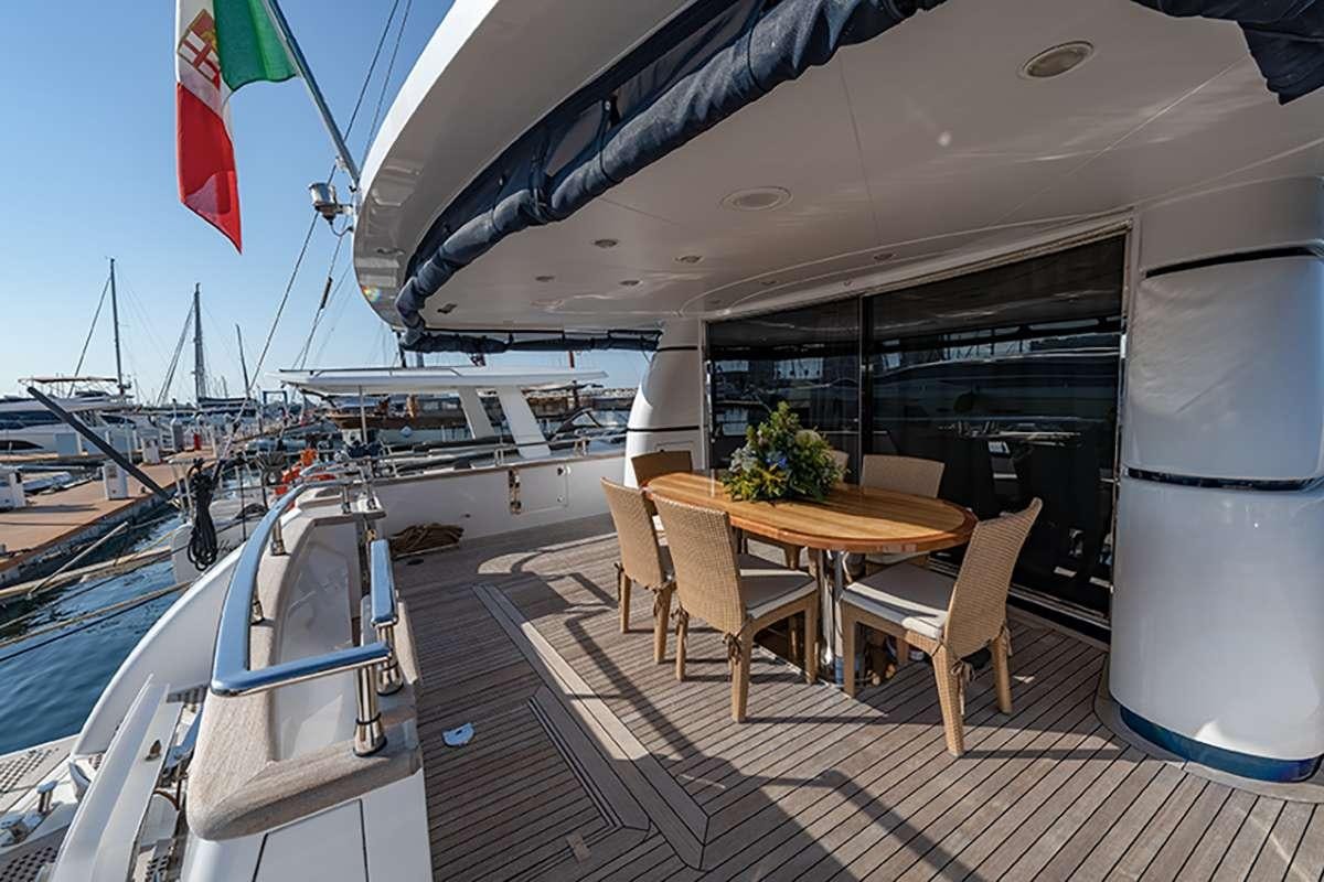 a boat on the water aboard GOLDEN EAGLE Yacht for Charter