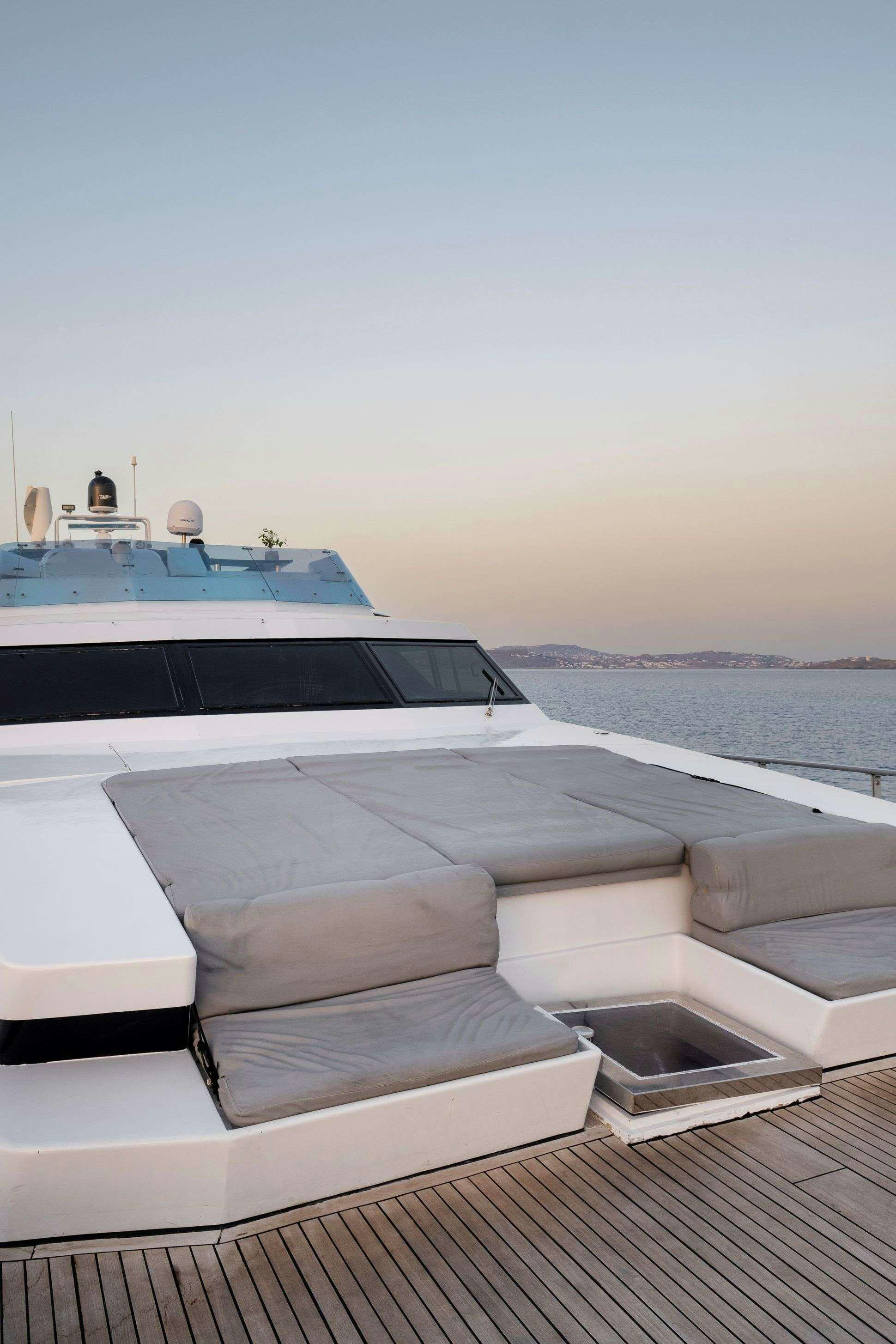 a boat on a deck aboard SHIVA Yacht for Charter
