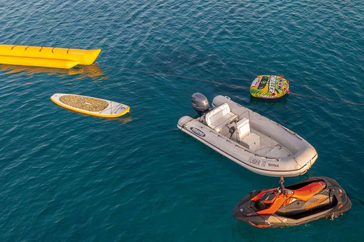 boats in the water aboard SHIVA Yacht for Charter