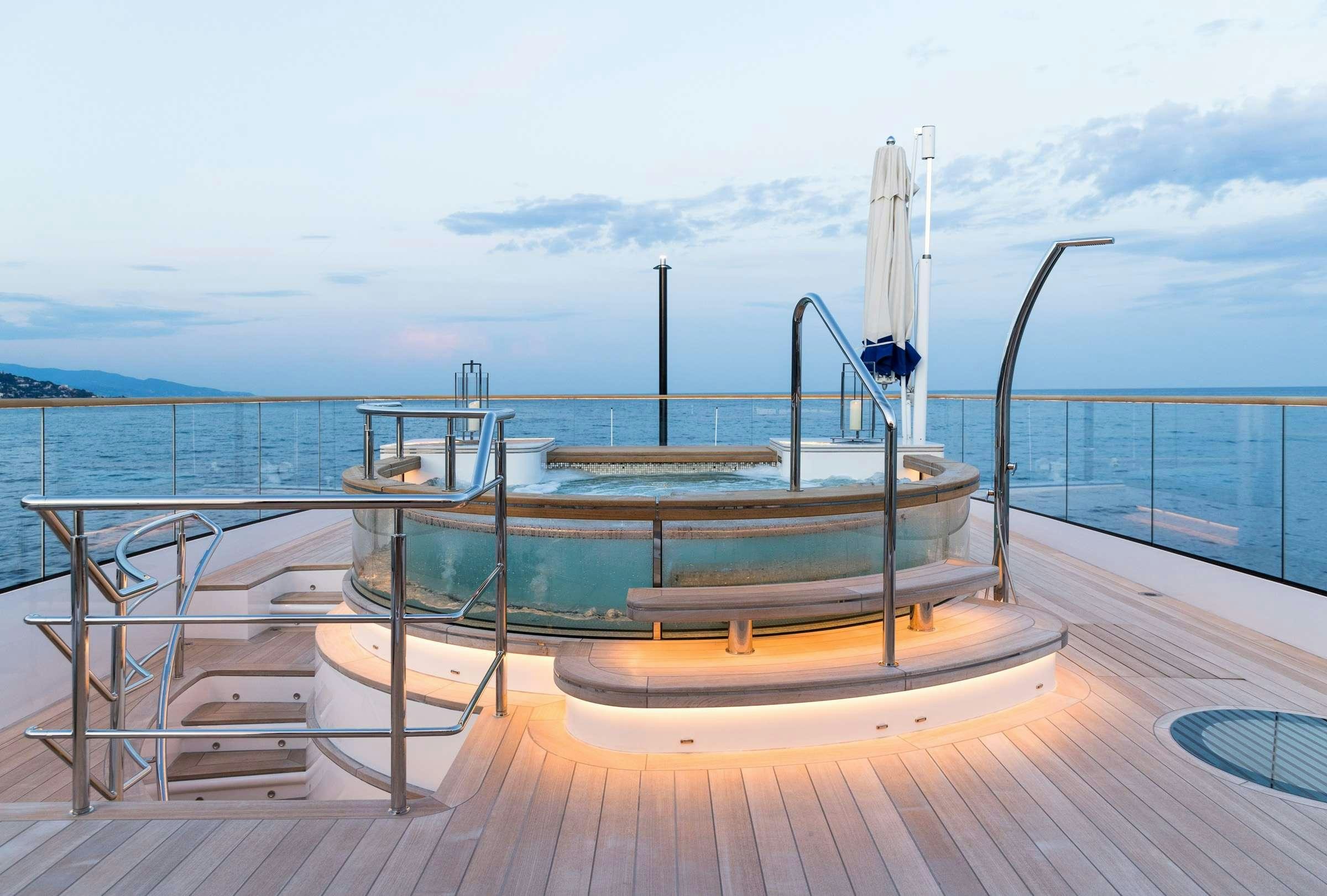 a boat on a dock aboard CORAL OCEAN Yacht for Charter