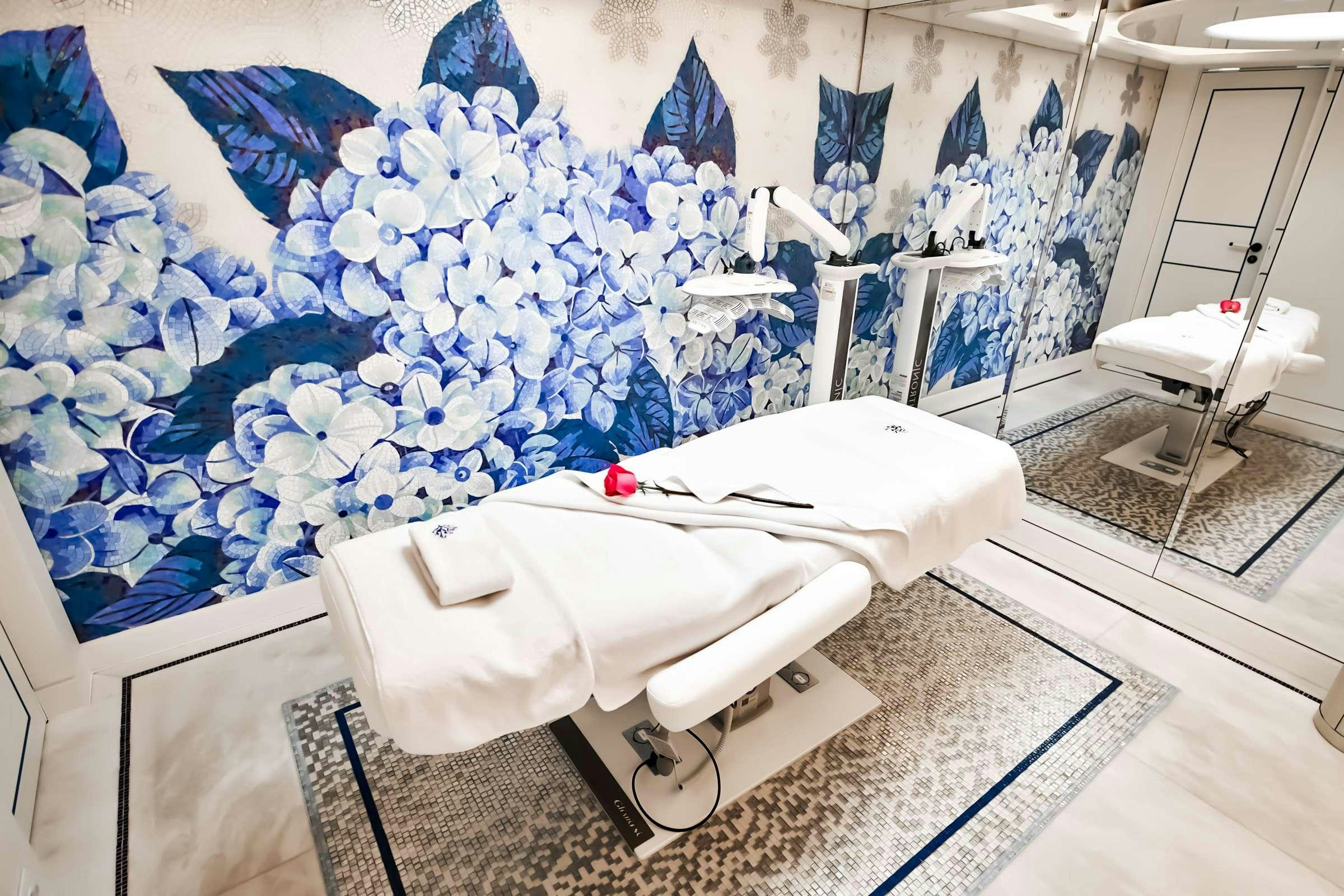 a white bathtub in a room aboard CORAL OCEAN Yacht for Charter