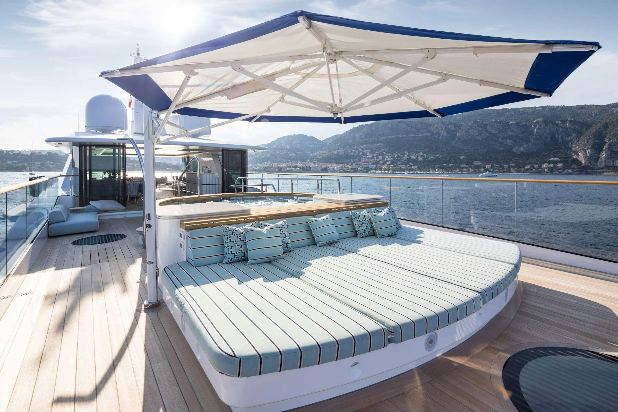 a boat on the water aboard CORAL OCEAN Yacht for Charter
