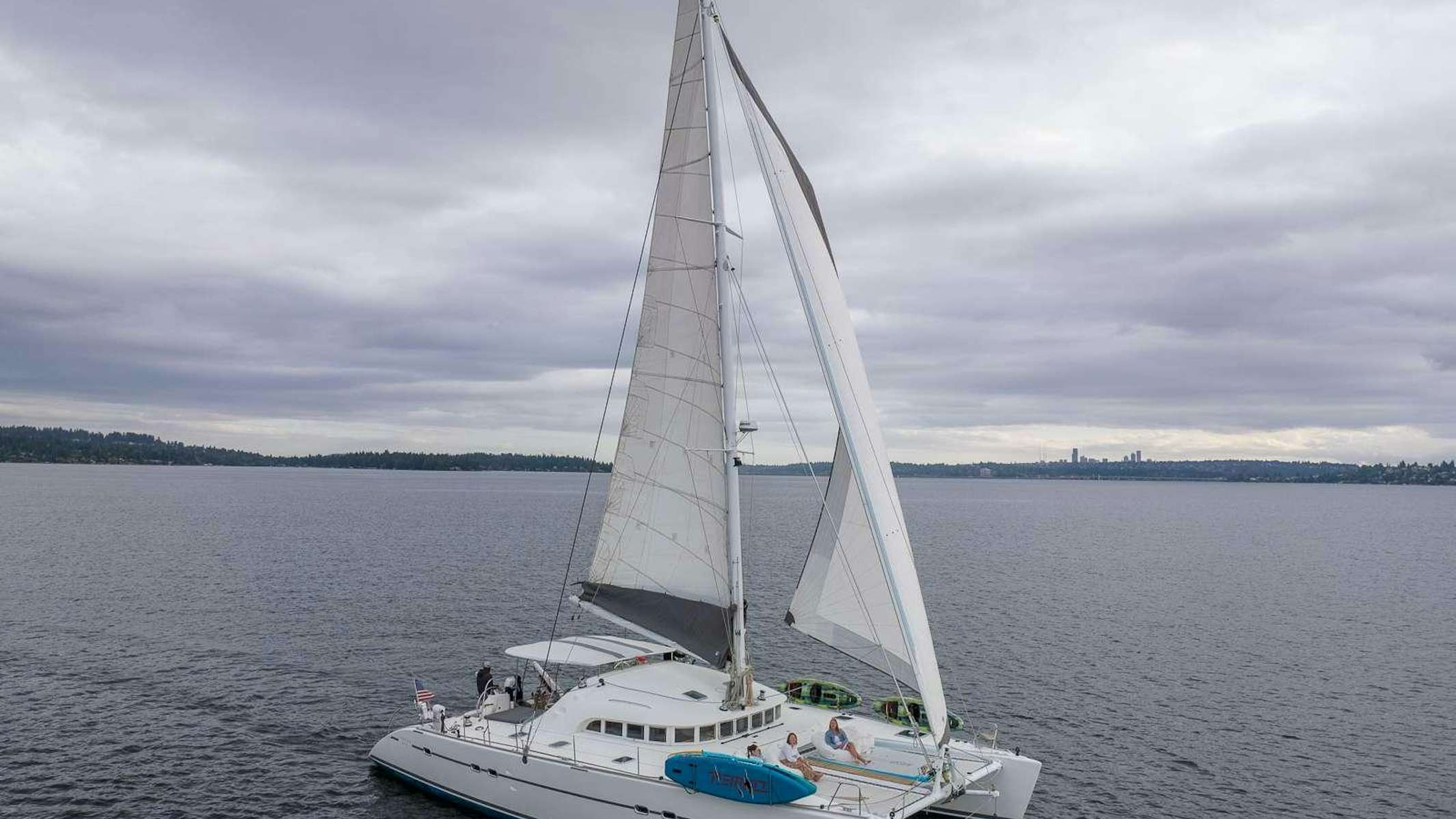 a sailboat on the water aboard TABULA RASA Yacht for Charter