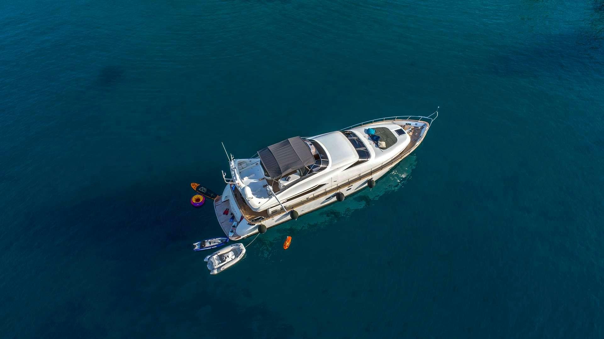 a boat in the water aboard JANTAR Yacht for Charter
