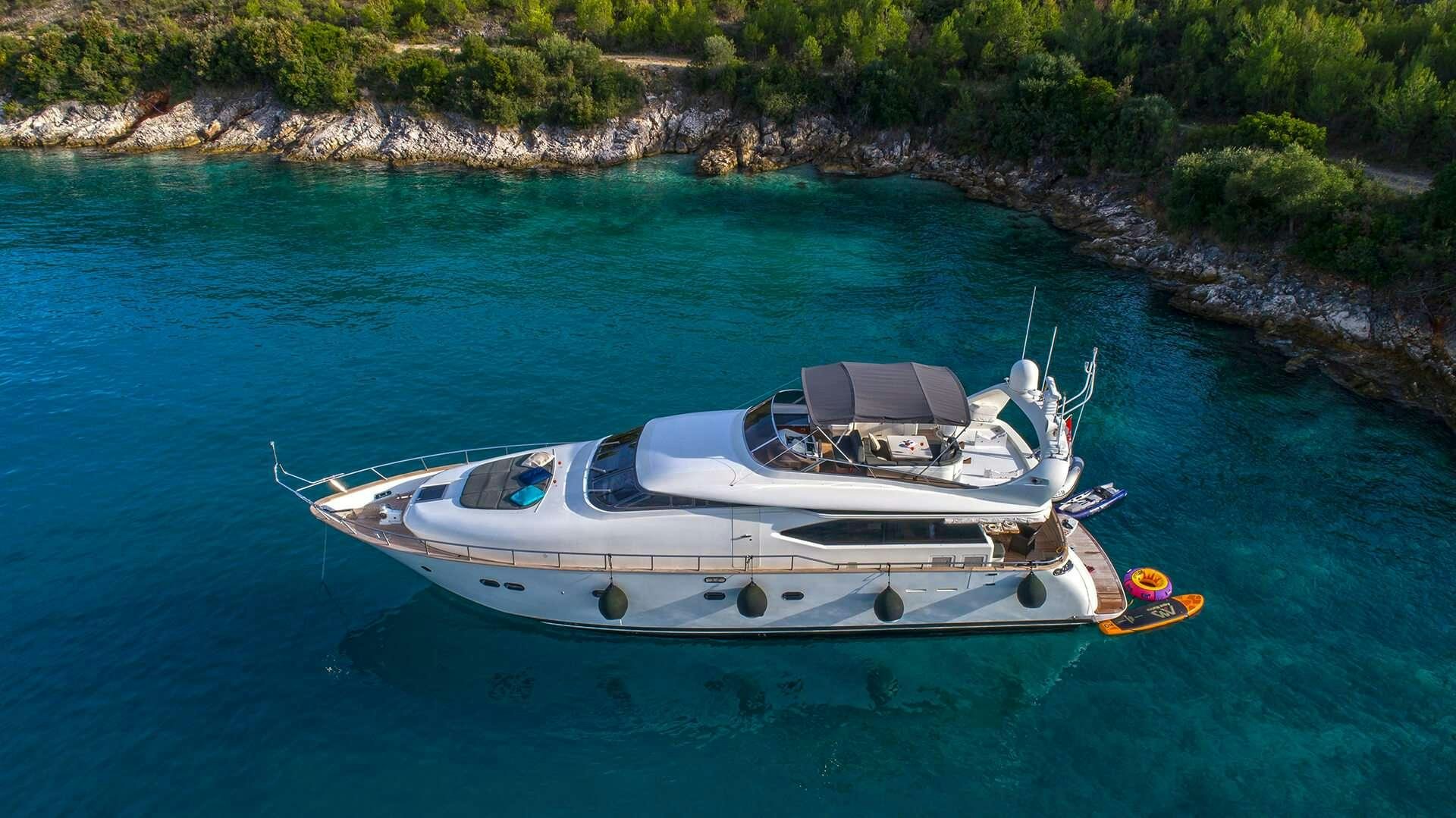 a boat in the water aboard JANTAR Yacht for Charter