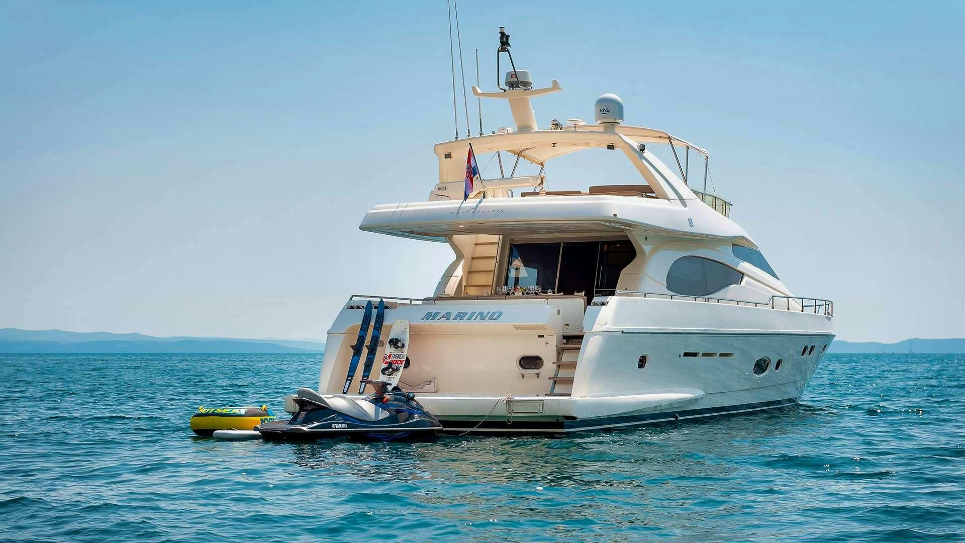 a boat in the water aboard M/Y MARINO Yacht for Charter