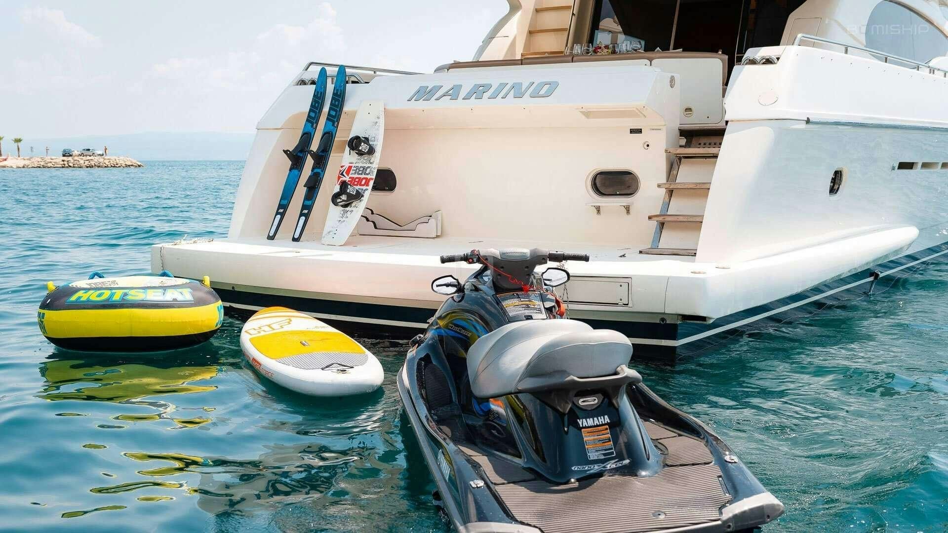 a boat on the water aboard M/Y MARINO Yacht for Charter