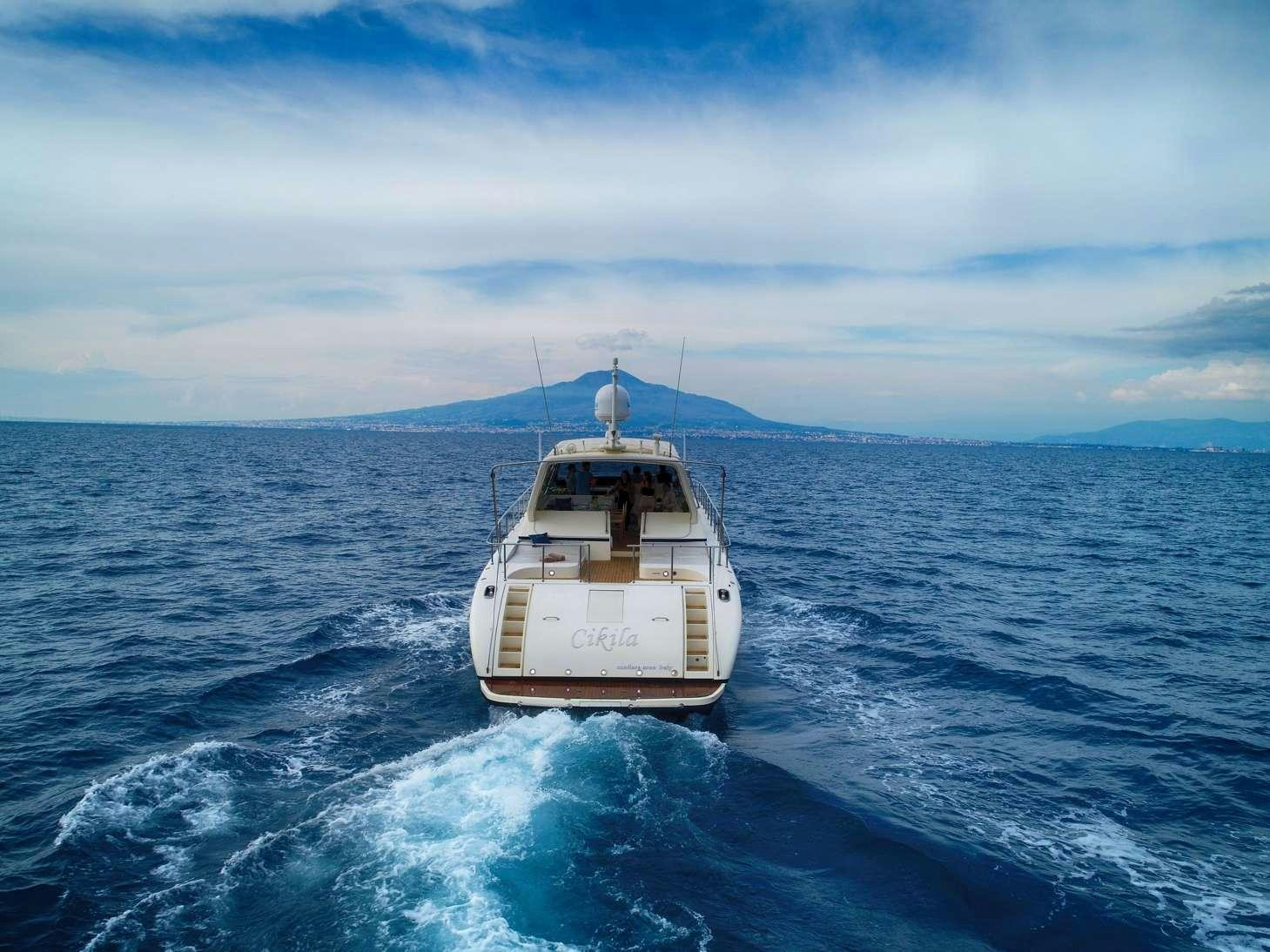 a boat on the water aboard CIKILA Yacht for Charter