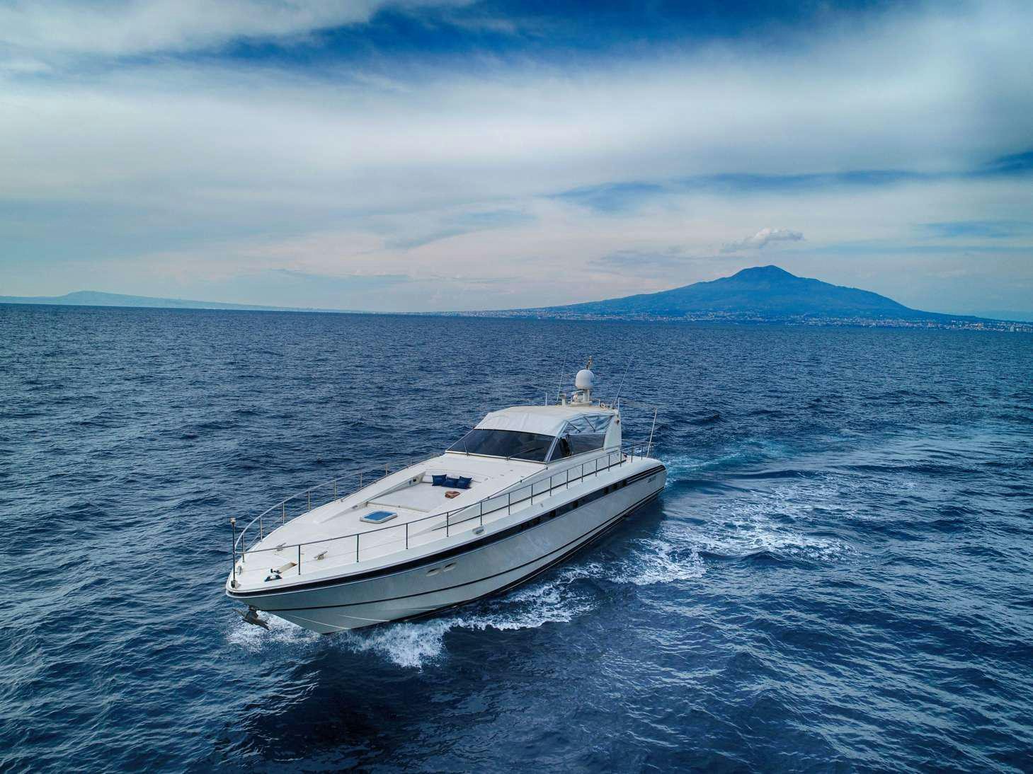 a white yacht in the water aboard CIKILA Yacht for Charter