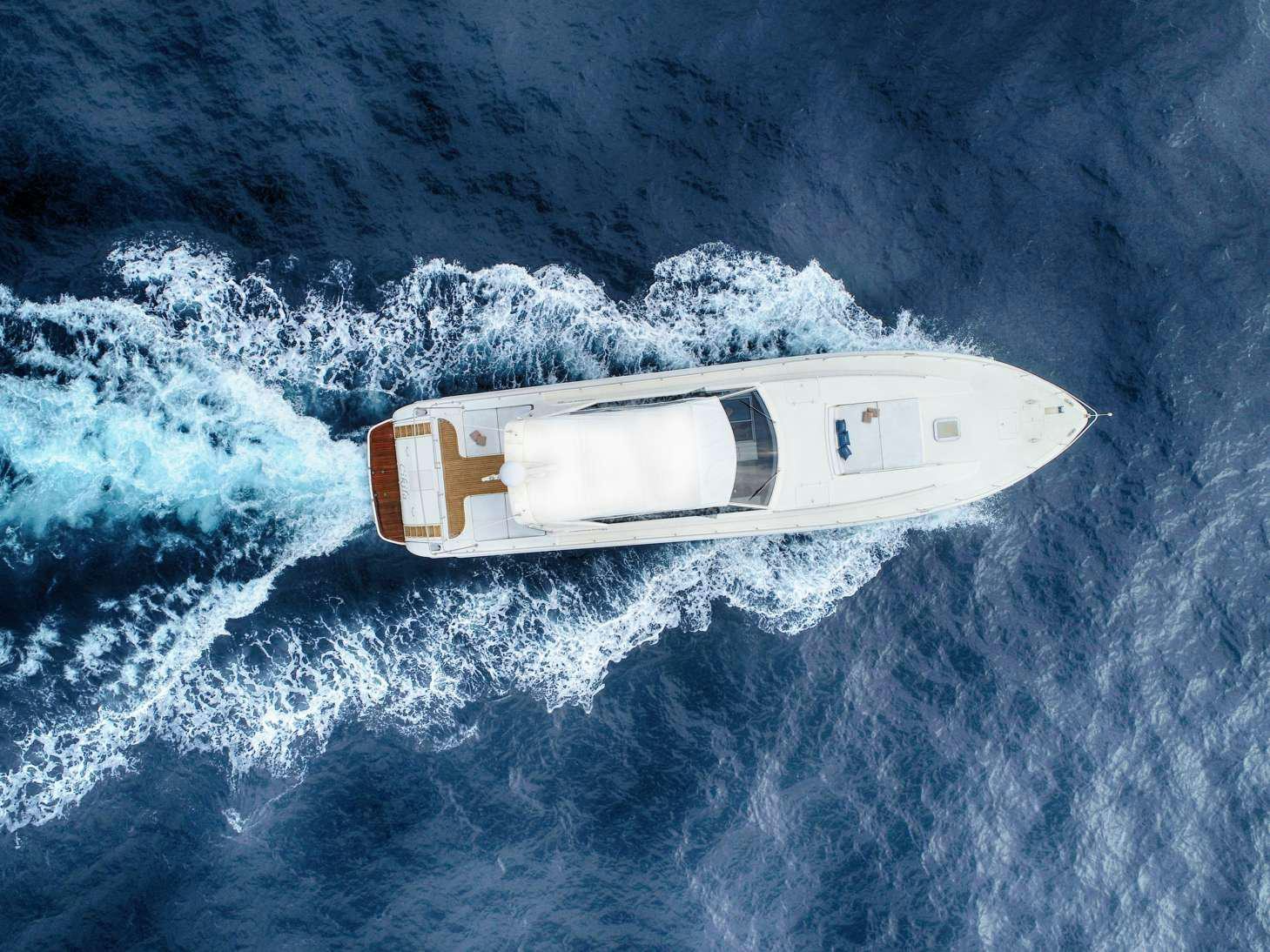 a ship in the ocean aboard CIKILA Yacht for Charter