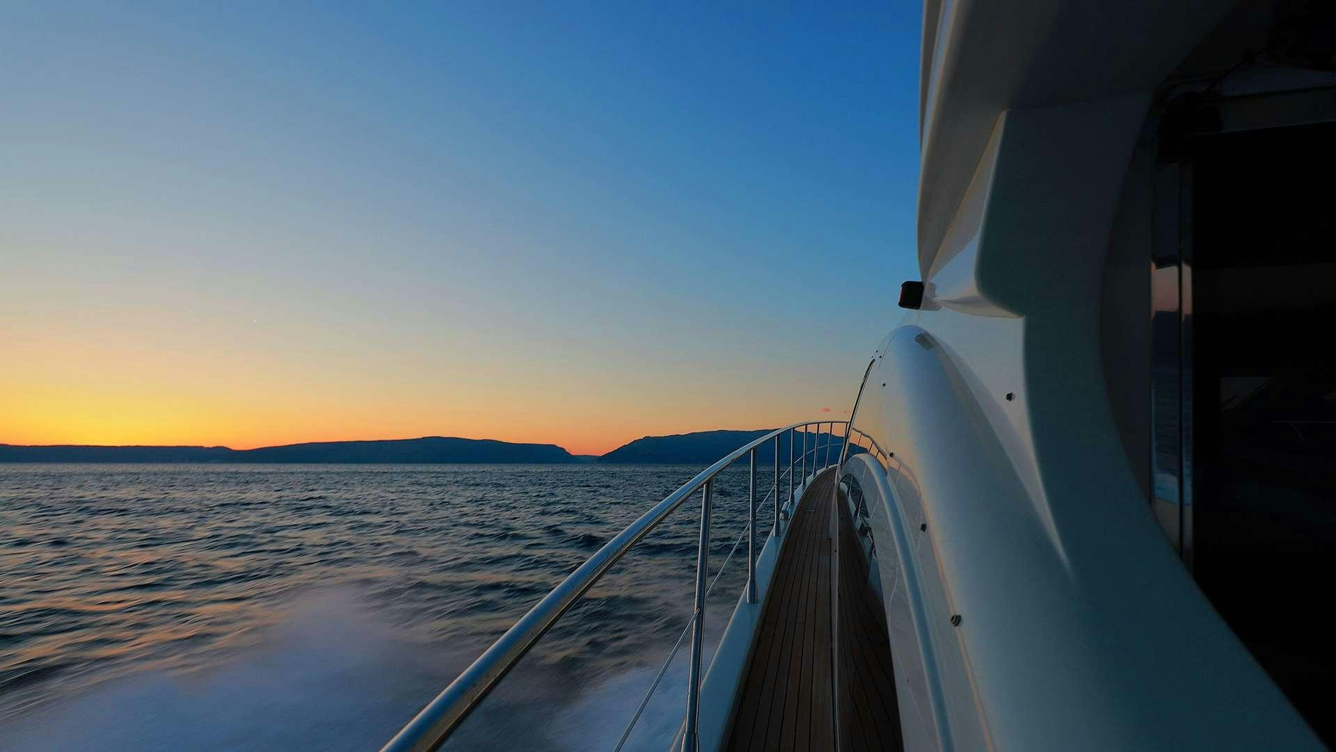 a boat on the water aboard M/Y MAORO Yacht for Charter