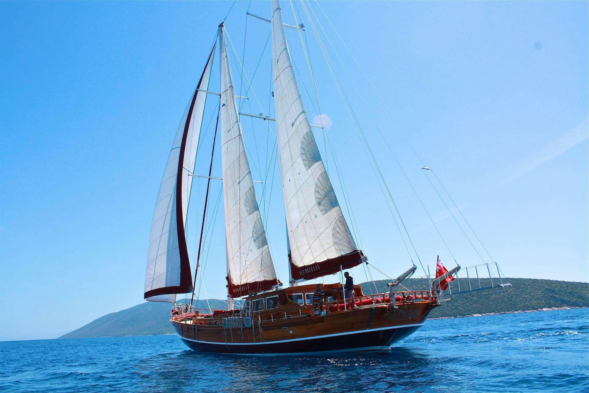 a sailboat on the water aboard IL FRATELLO Yacht for Charter