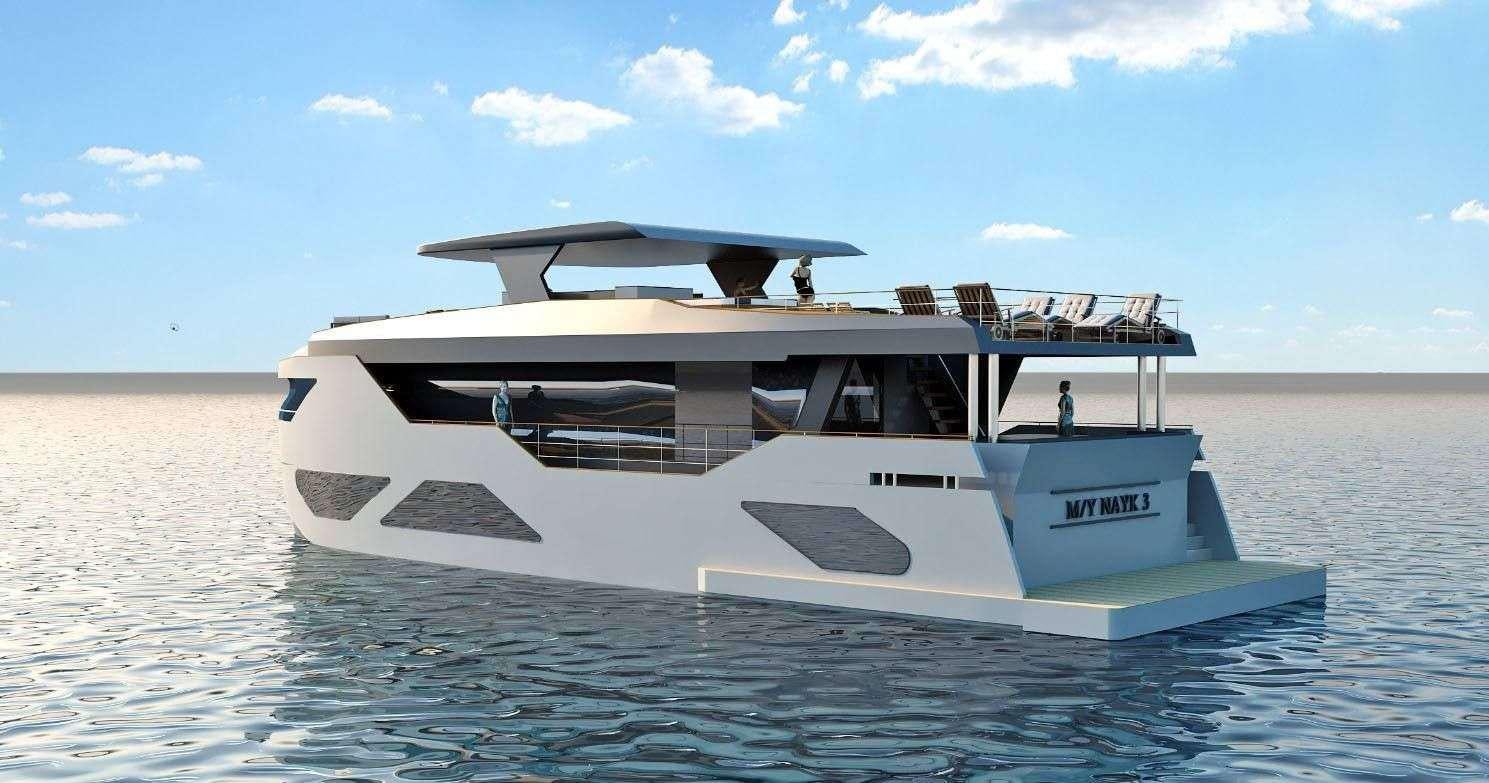 a boat in the water aboard NAYK 3 Yacht for Charter