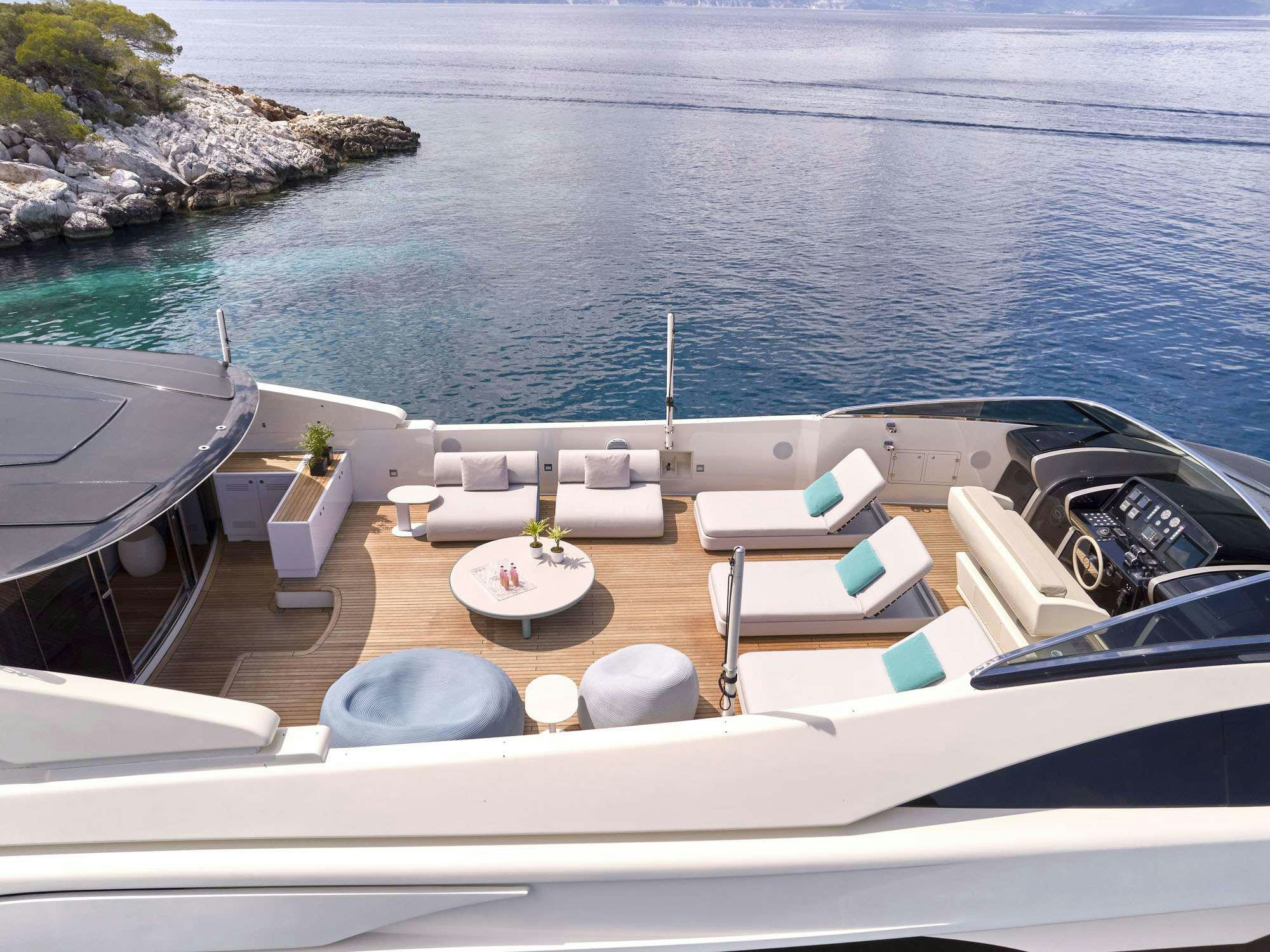 a boat on the water aboard BEYOND Yacht for Charter