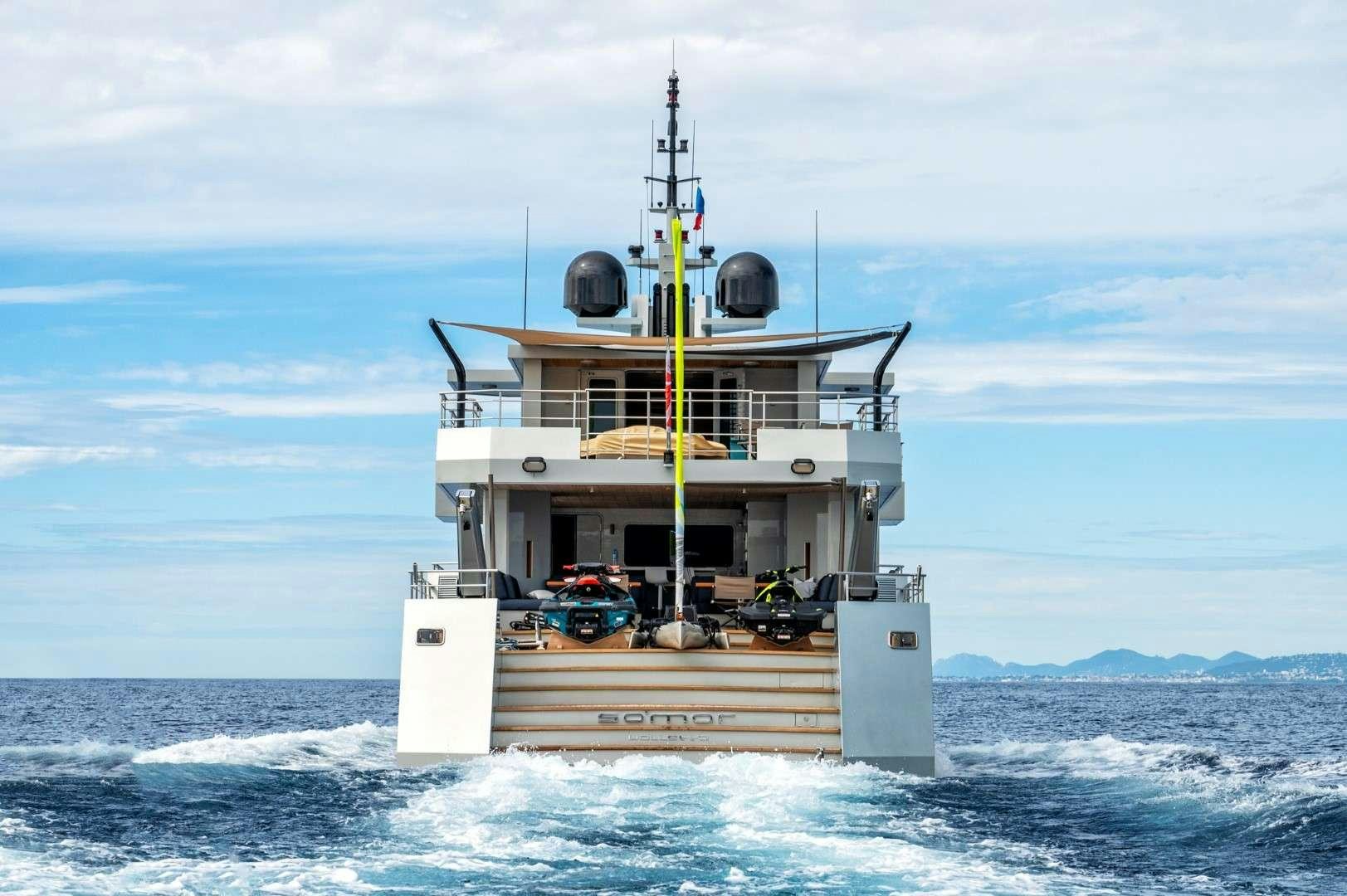a boat on the water aboard SO'MAR Yacht for Charter