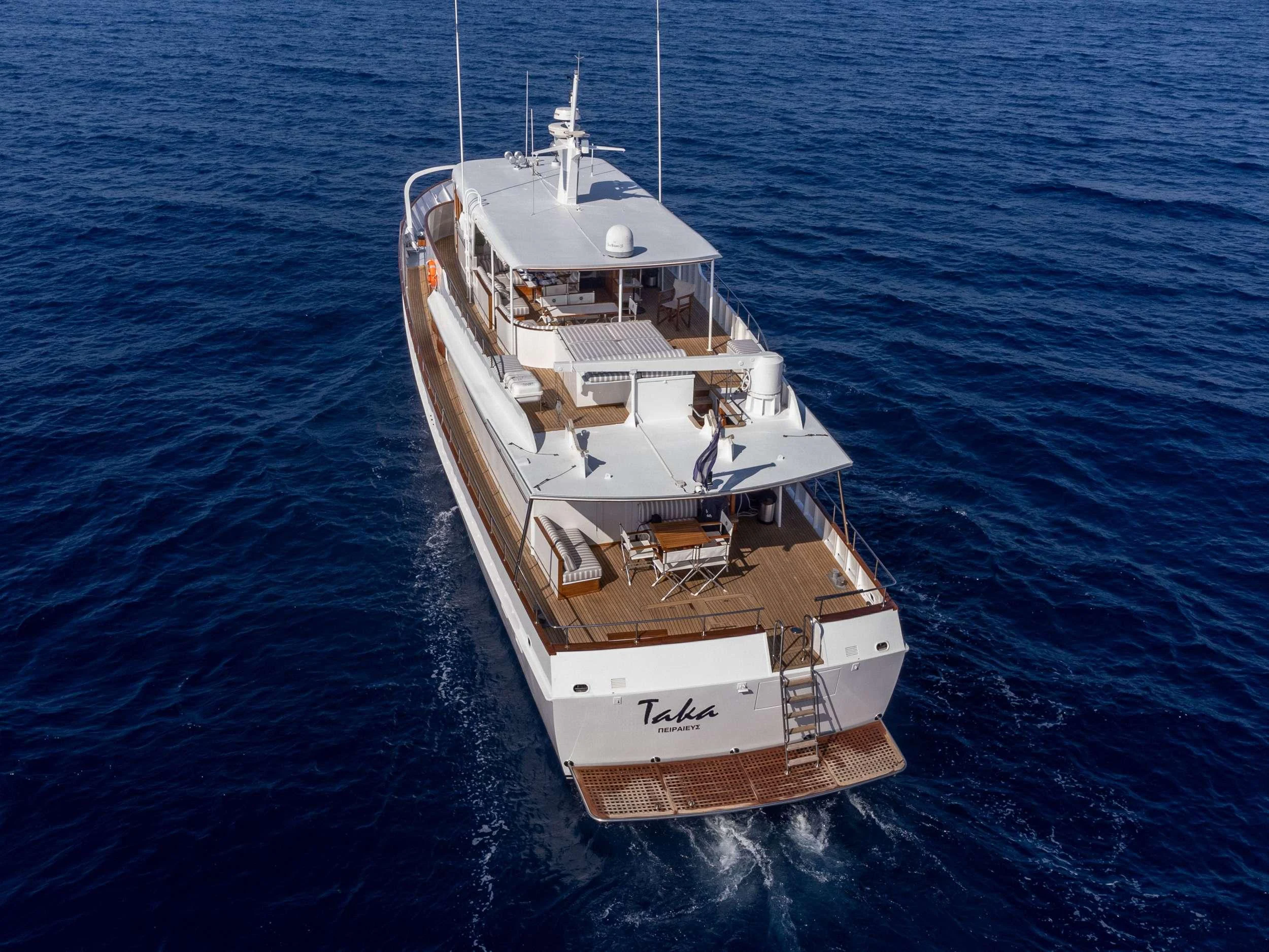 a ship in the water aboard TAKA Yacht for Charter