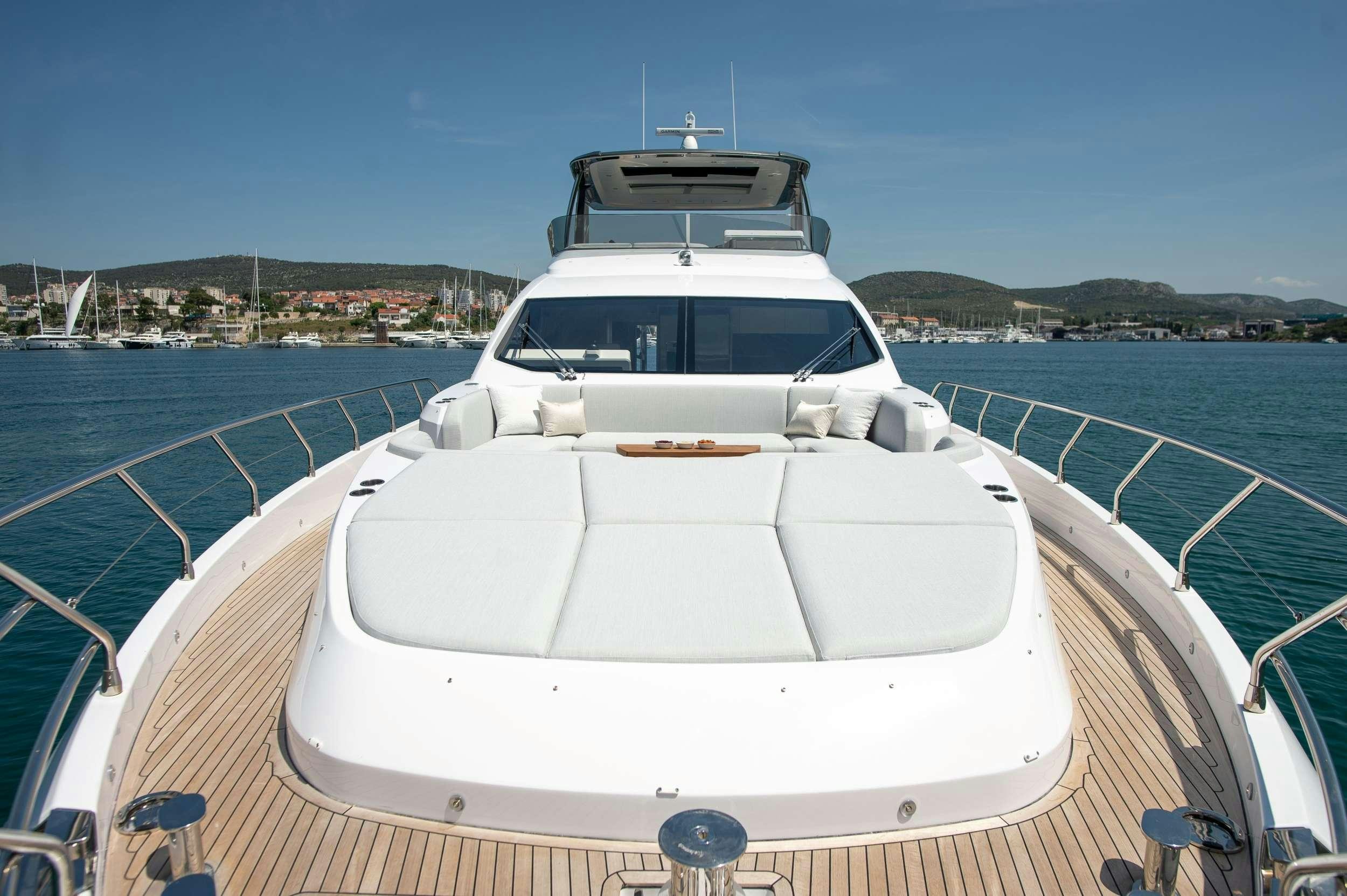 a boat on a deck aboard PREWI Yacht for Charter