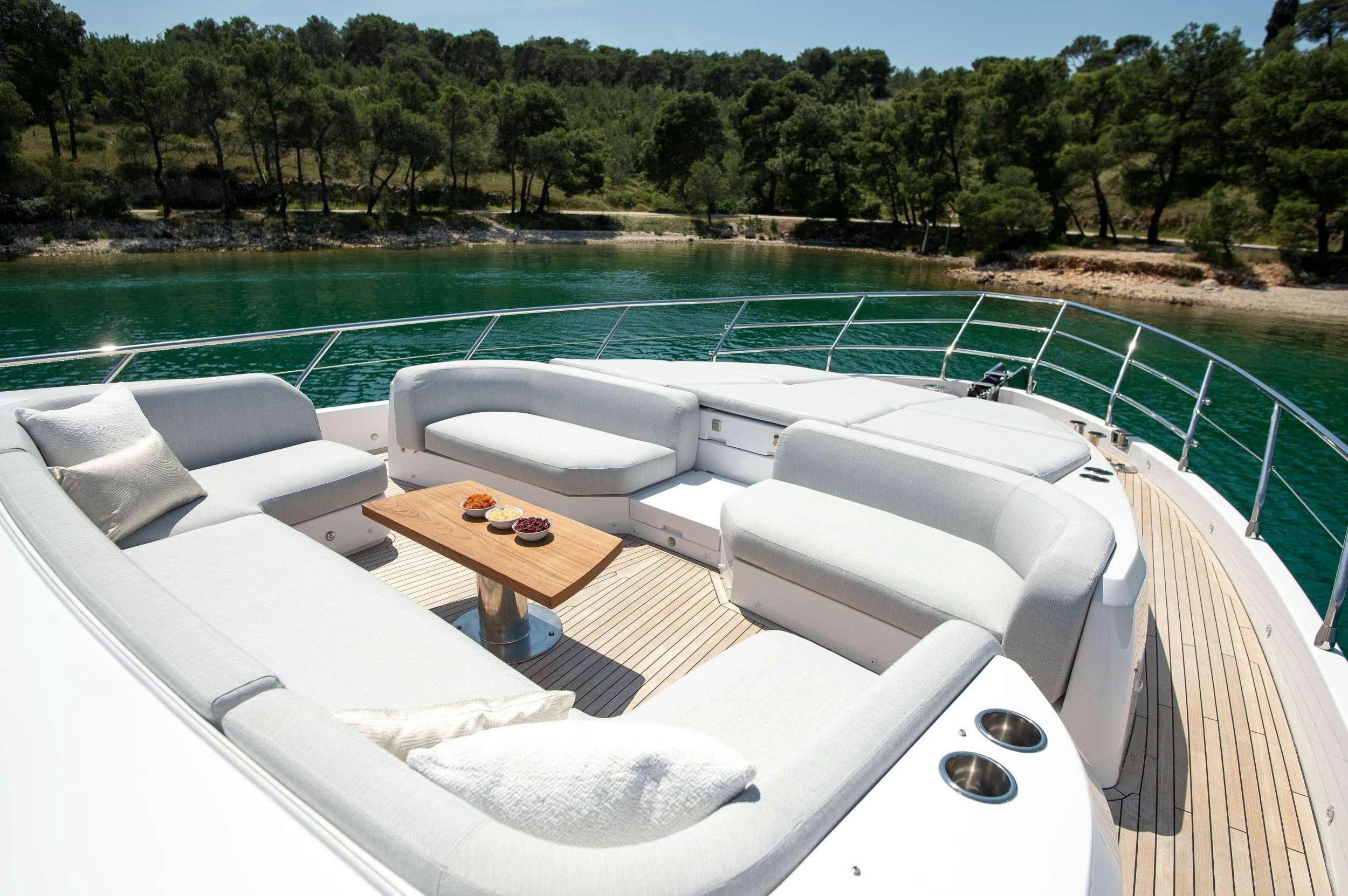 a boat on the water aboard PREWI Yacht for Charter