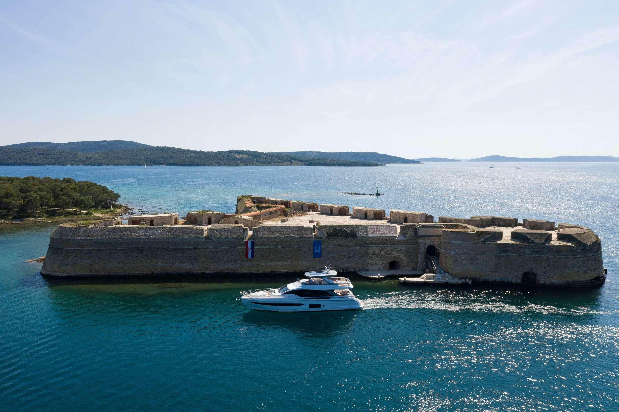 a boat in the water aboard PREWI Yacht for Charter