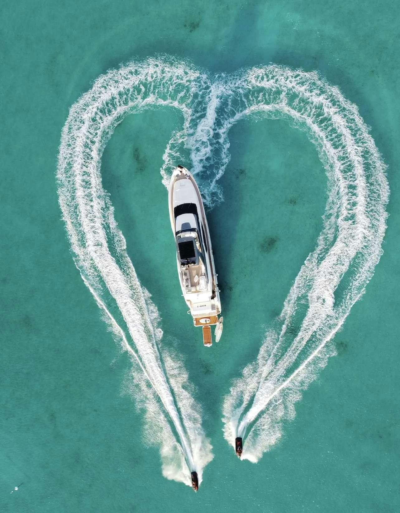 a boat in the water aboard C-DAZE Yacht for Charter