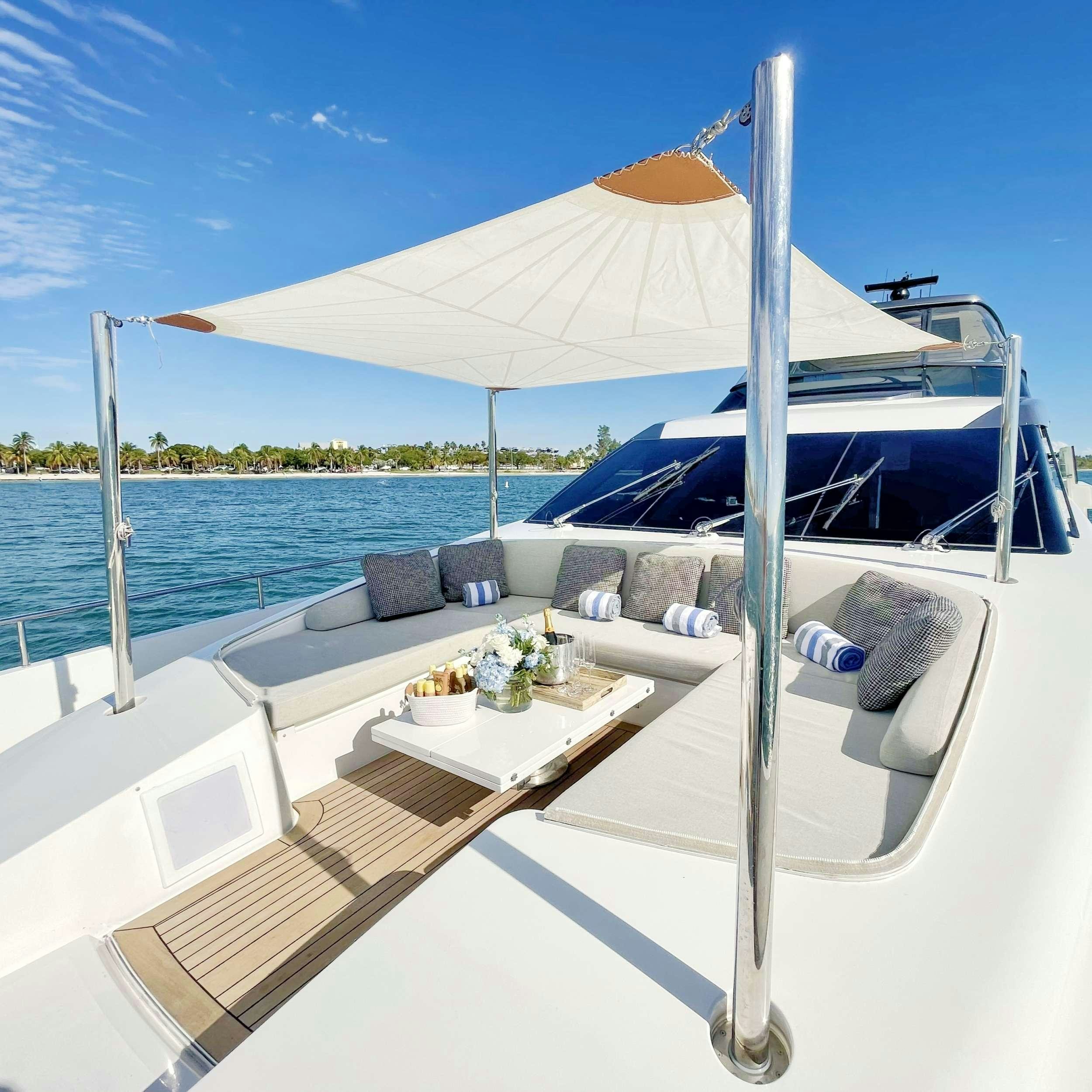 a boat on the water aboard C-DAZE Yacht for Charter
