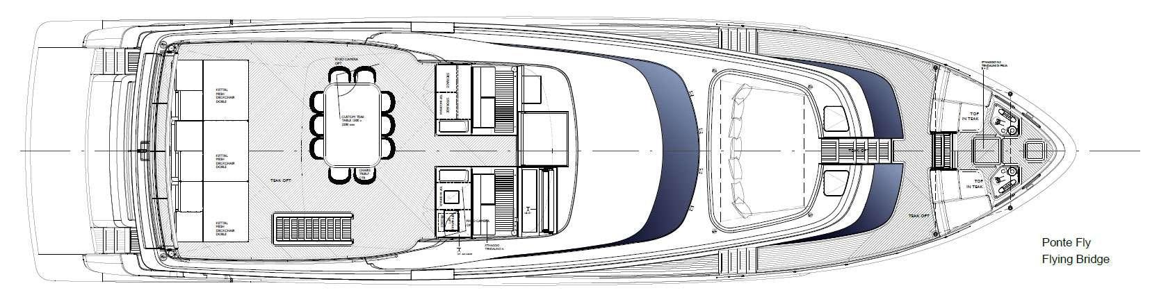 a drawing of a train aboard EM3 Yacht for Charter