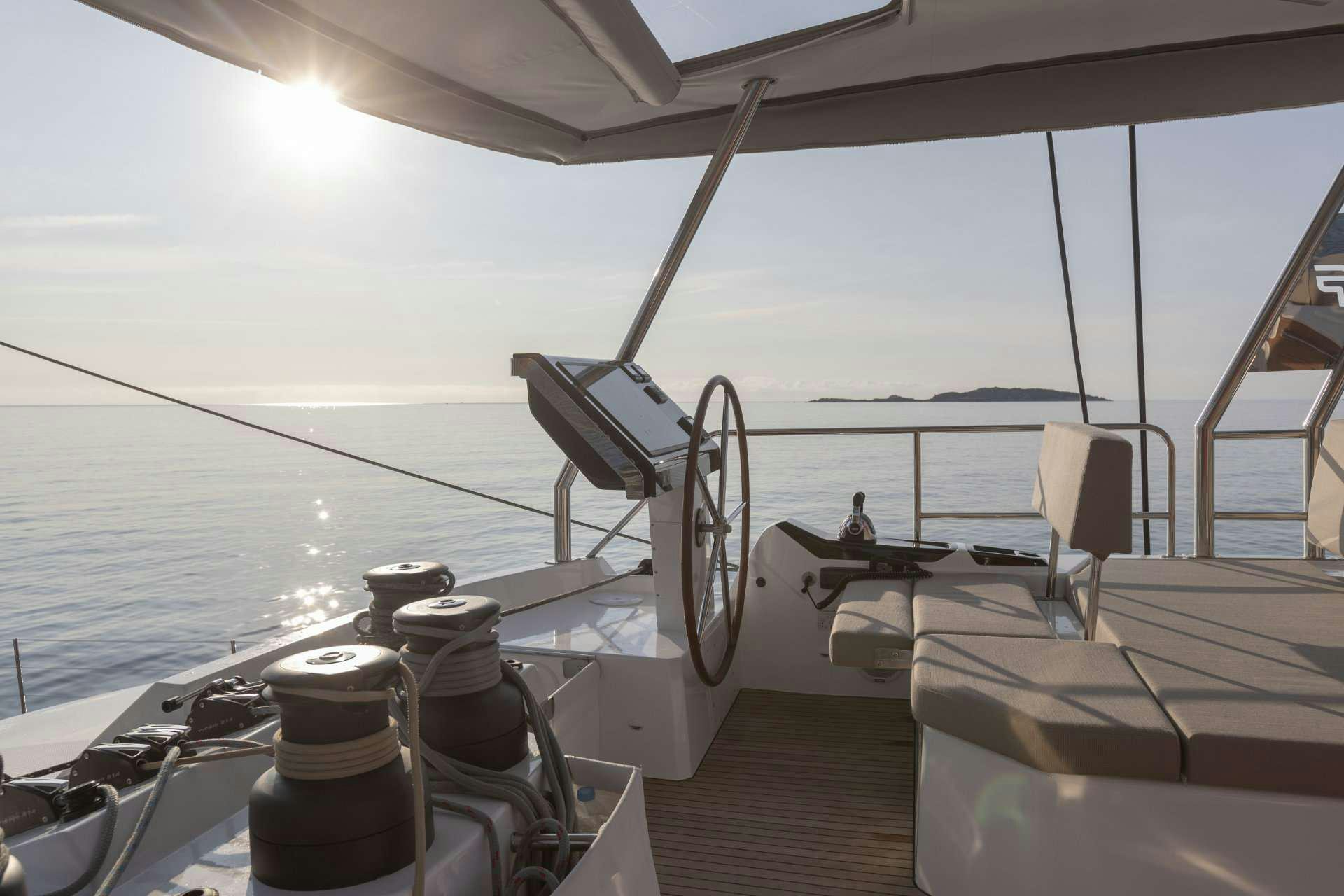 a boat on the water aboard YELLOW Yacht for Charter