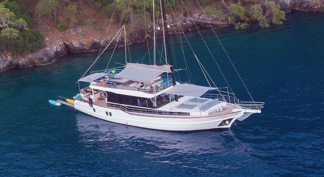 a boat sailing on the water aboard NAYK 2 Yacht for Charter