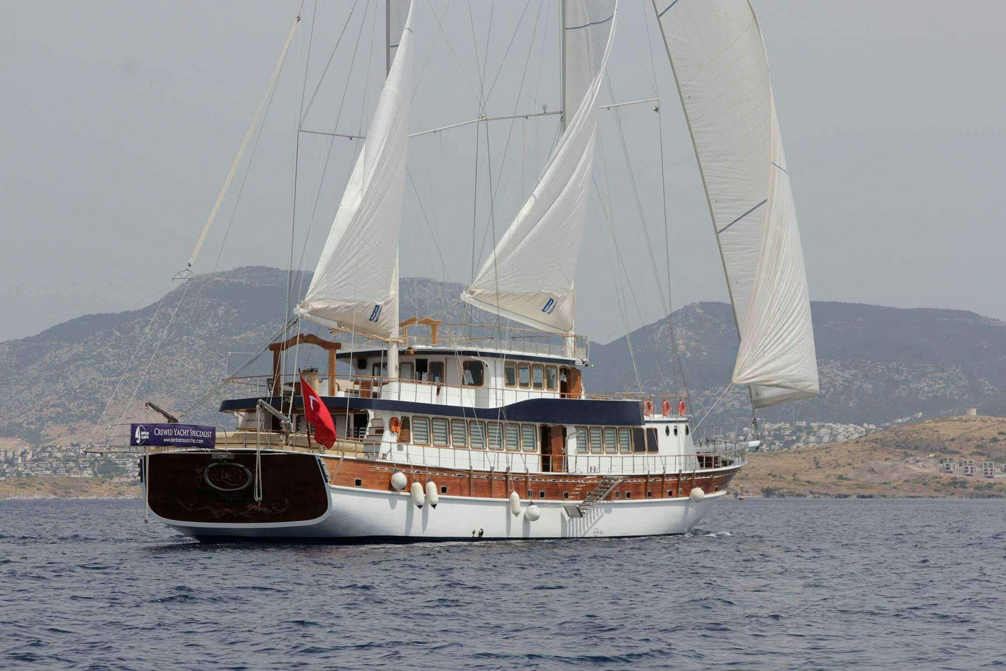 a boat in the water aboard BOREAS Yacht for Charter